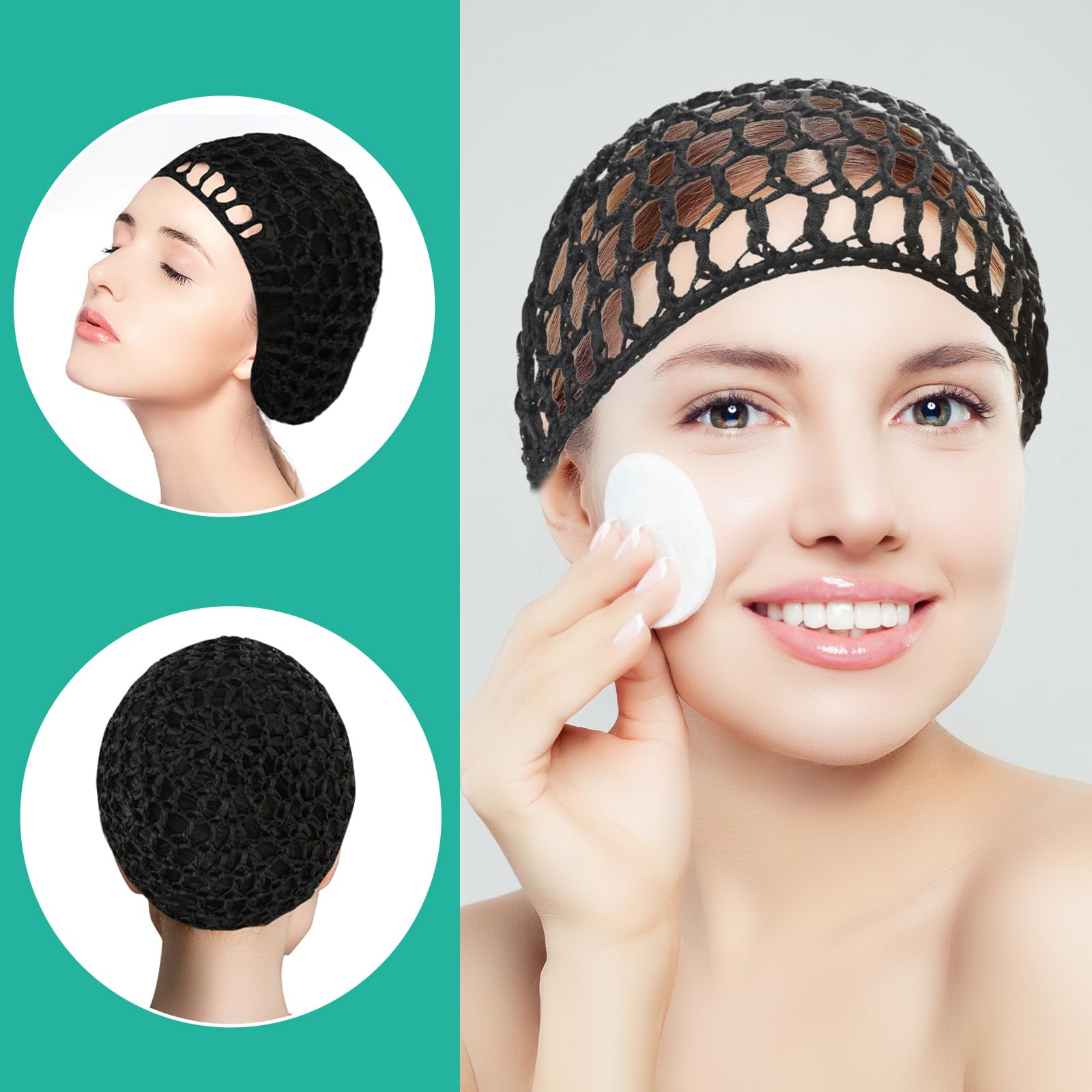 Divina Vitae Mesh Crochet Hair Net Snoods For Women Knit Snood Hat Crocheted Hairnet Snoods Cover Crocheted Sleep Cap Rayon Hair