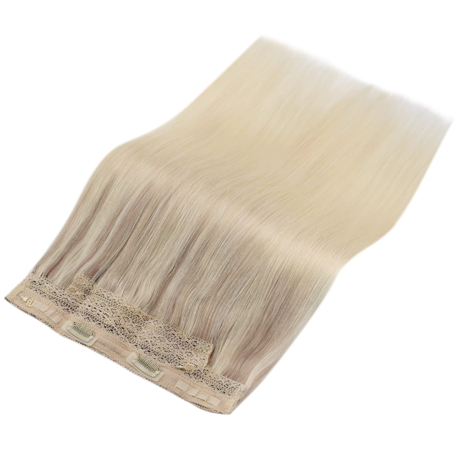 Sunny Wire Hair Extensions Human Hair Ash Blonde With Light Blonde Ombre Platinum Blonde Wire Extensions Real Human Hair Ombre H