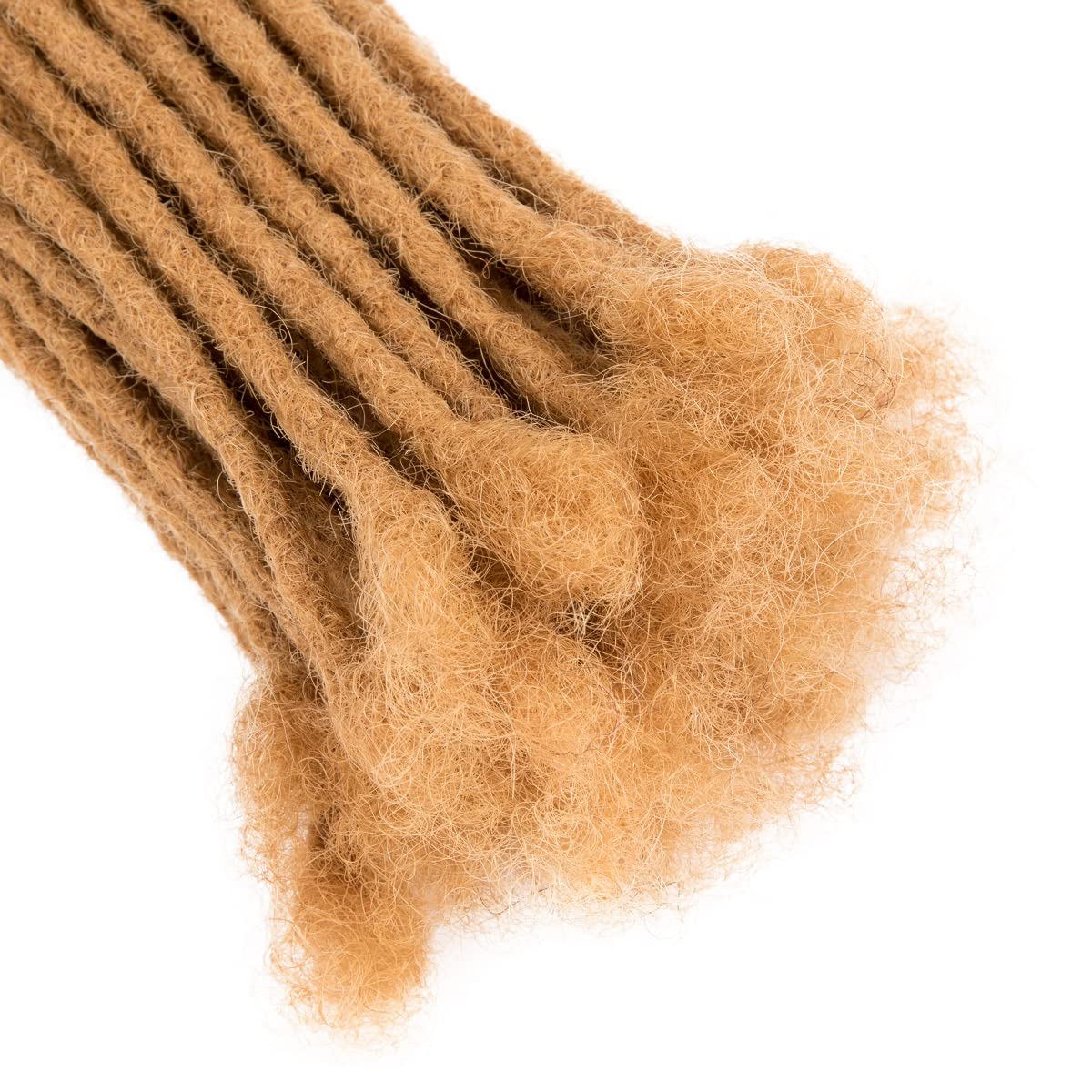 Teresa 0.8cm Width 8 Inch 40 Strands 100% Human Hair Dreadlock Extensions for Man/Women,Full Head Handmade Permanent Human Loc E