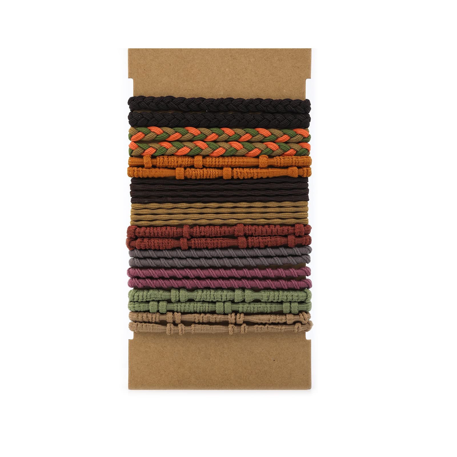 20pcs Hair Tie Bracelets for Women Men, Boho Hair Ties Bracelets Hair Elastics No Damage Ponytail Holders for Thick/Medium/Long 