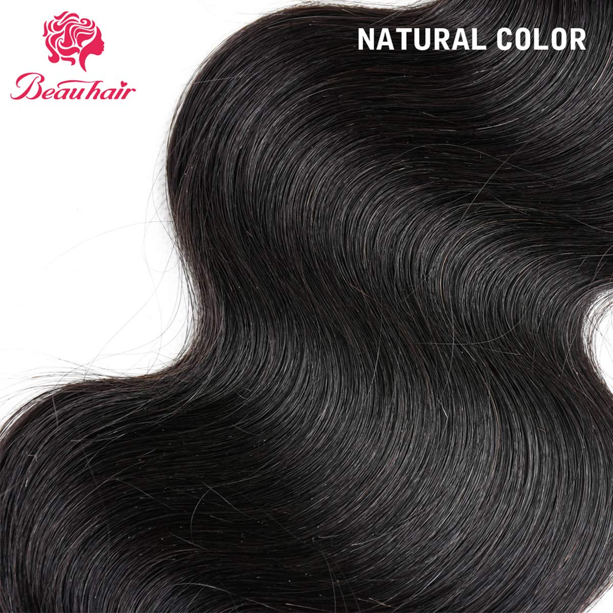 Beauhair Body Wave Bundles With Frontal Human Hair Bundles With Lace Frontal 9A Grade Brazilian Virgin Hair Ear To Ear Frontal W