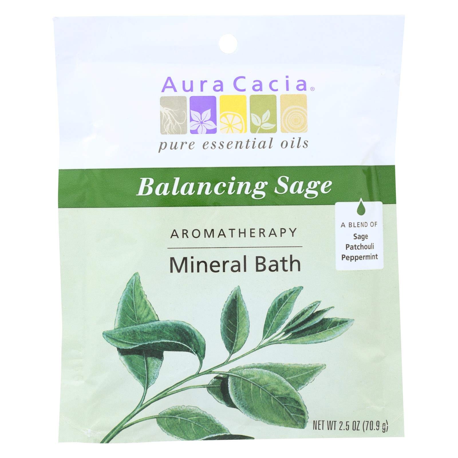 Aura Cacia Mnrl Bath,Balancing Sage, 2.5 Oz6