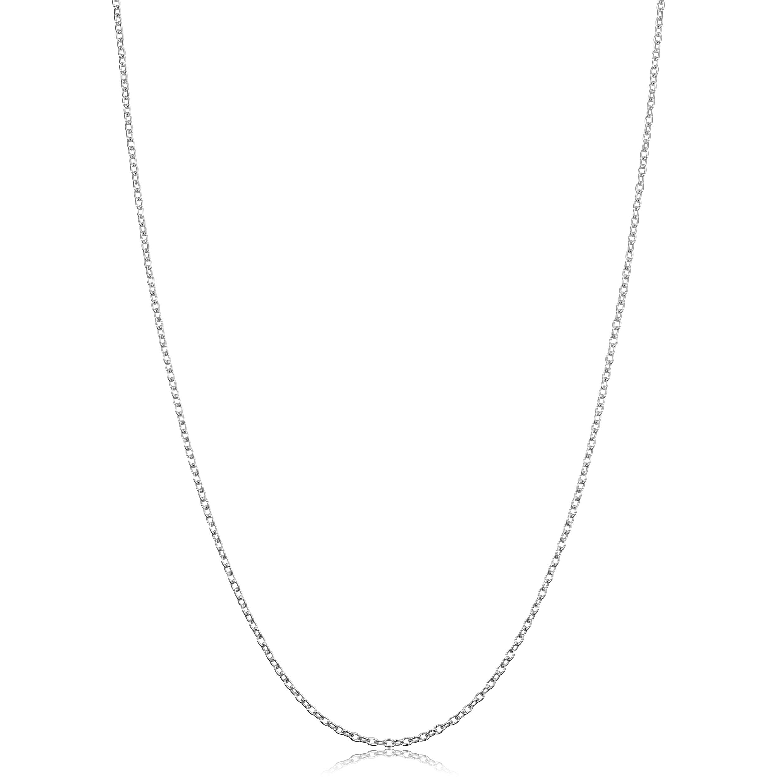 Kooljewelry Sterling Silver Round Cable Chain Necklace (1.2 mm, 20 inch)