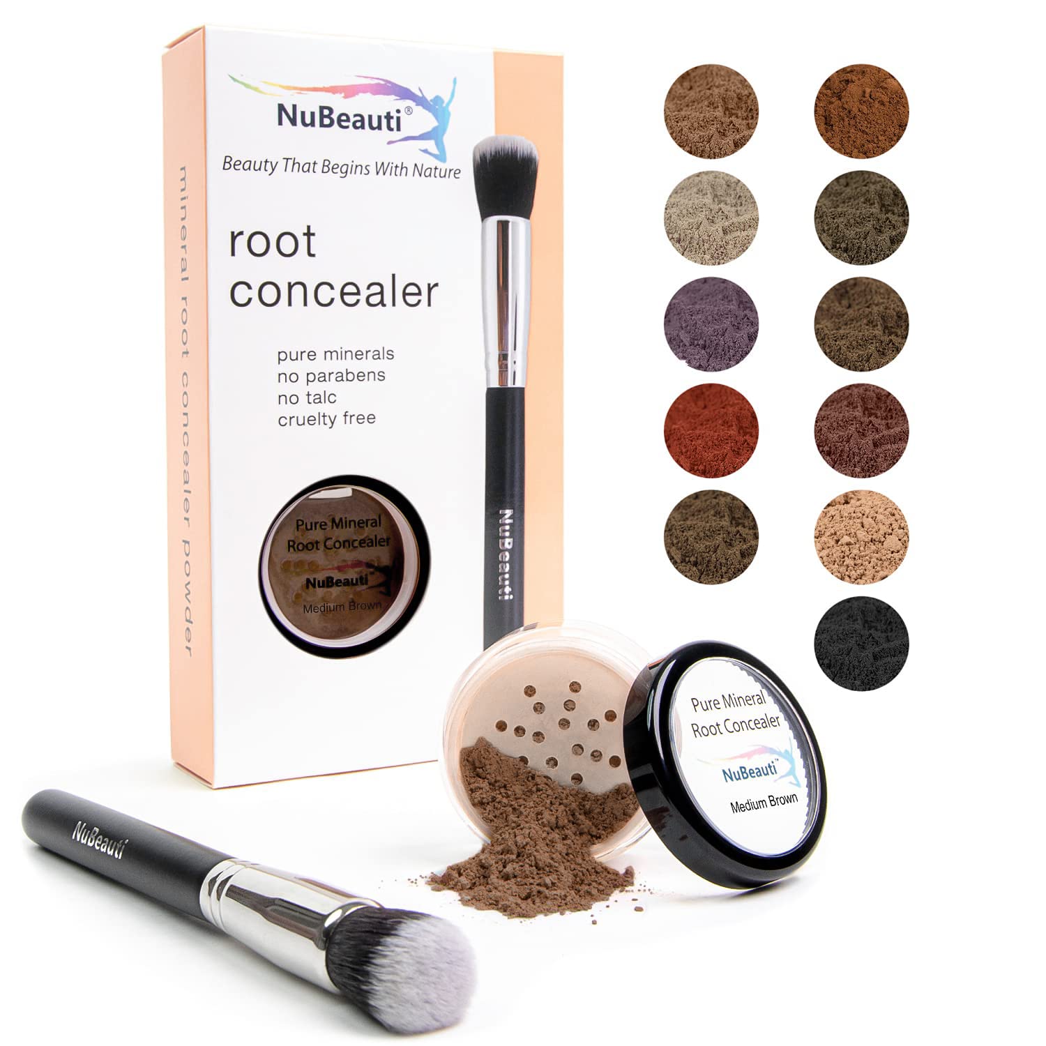Hair Root Touch Up Powder - Root Cover Up Hair Powder - 11 True-To-Nature Root Concealer Shades - Zero Fragrance, Talc Or Parabe