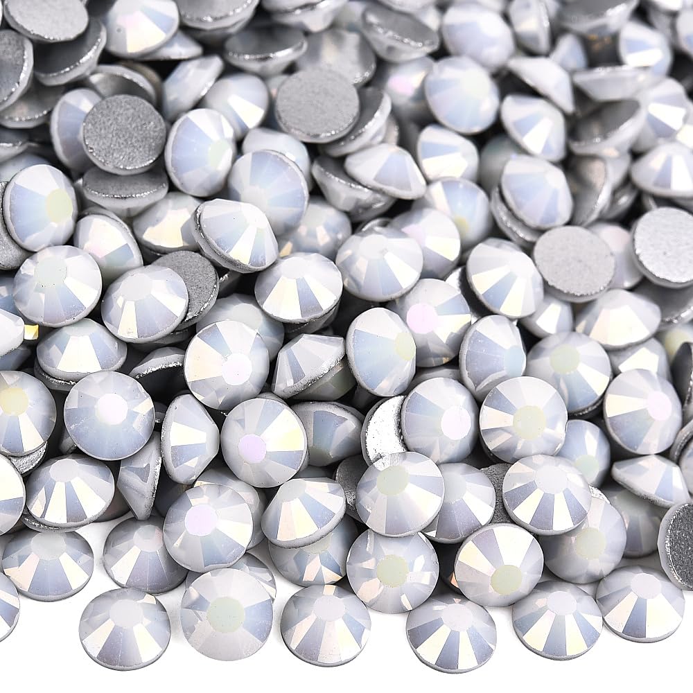 Blinginbox 1440Pieces SS10/2.7-2.9mm Flat Back Crystal Rhinestones Round Gems for Nail Art,Starlight White