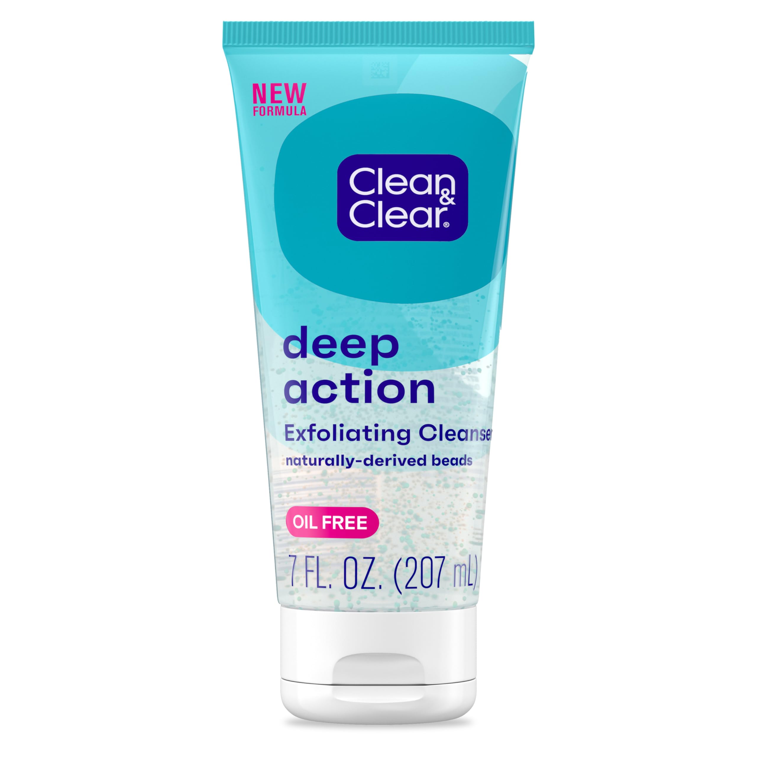 Clean & Clear Oil-Free Deep Action Facial Cleanser With Pro-Vitamin B5, Gentle Exfoliating Daily Face Wash Cleans Deep Down To T