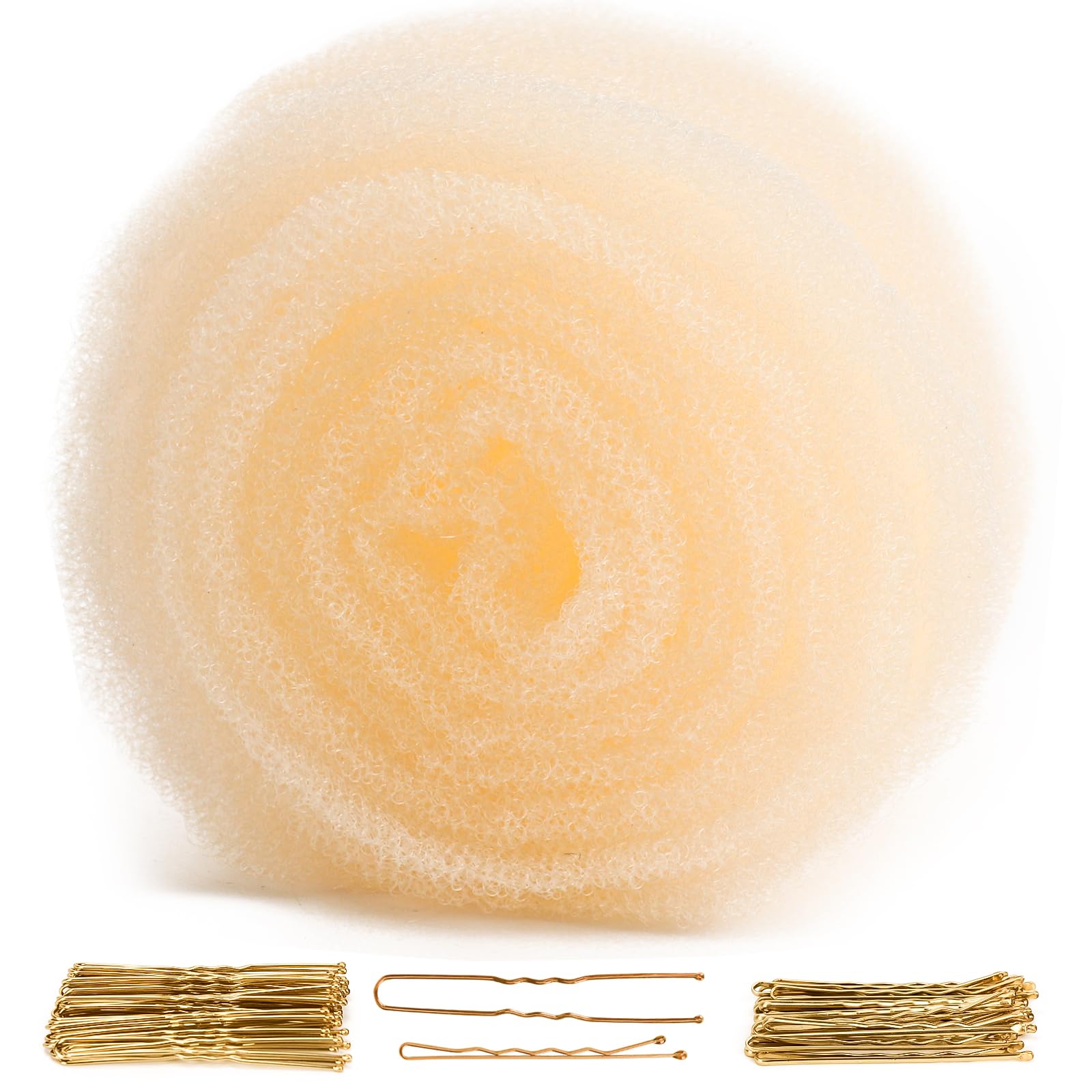 YGQQOY Hair Filler for Updo, Hair Padding, Hair Sponge for Updo, Hair Bumps for Volume Insert, Blonde