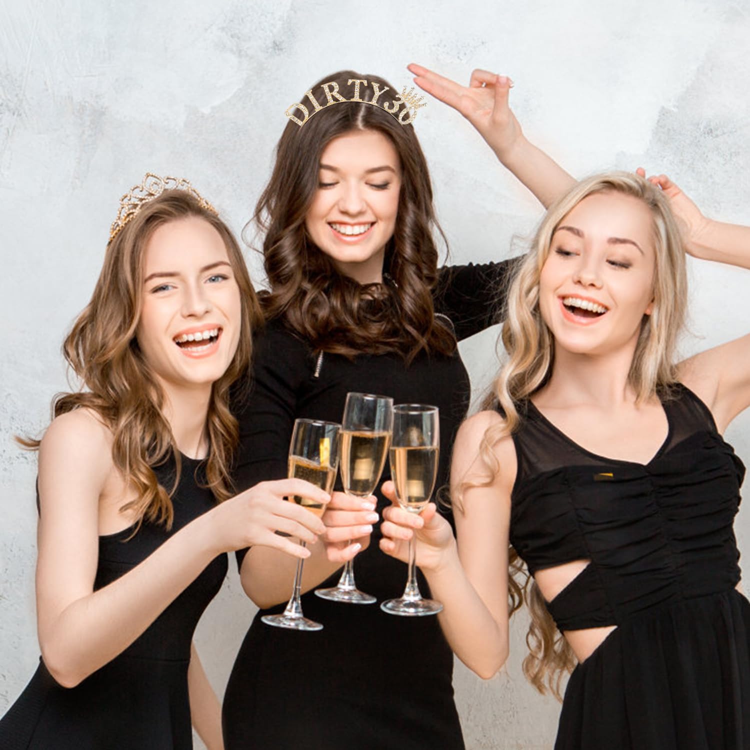 Atoden 30Th Birthday Decorations For Her Dirty 30 Birthday Headband Silver Princess Tiara Queen Crown 30Th Birthday Gifts For He