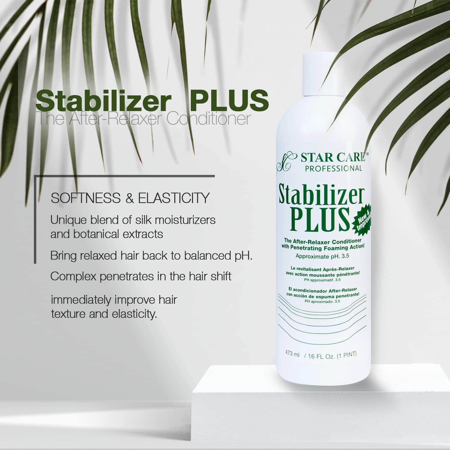 STAR CARE Stabilizer Plus The After-Relaxer Conditioner With Penetrating Foaming Action Approximate pH. 3.5 (16 Fl Oz (Pack of 3