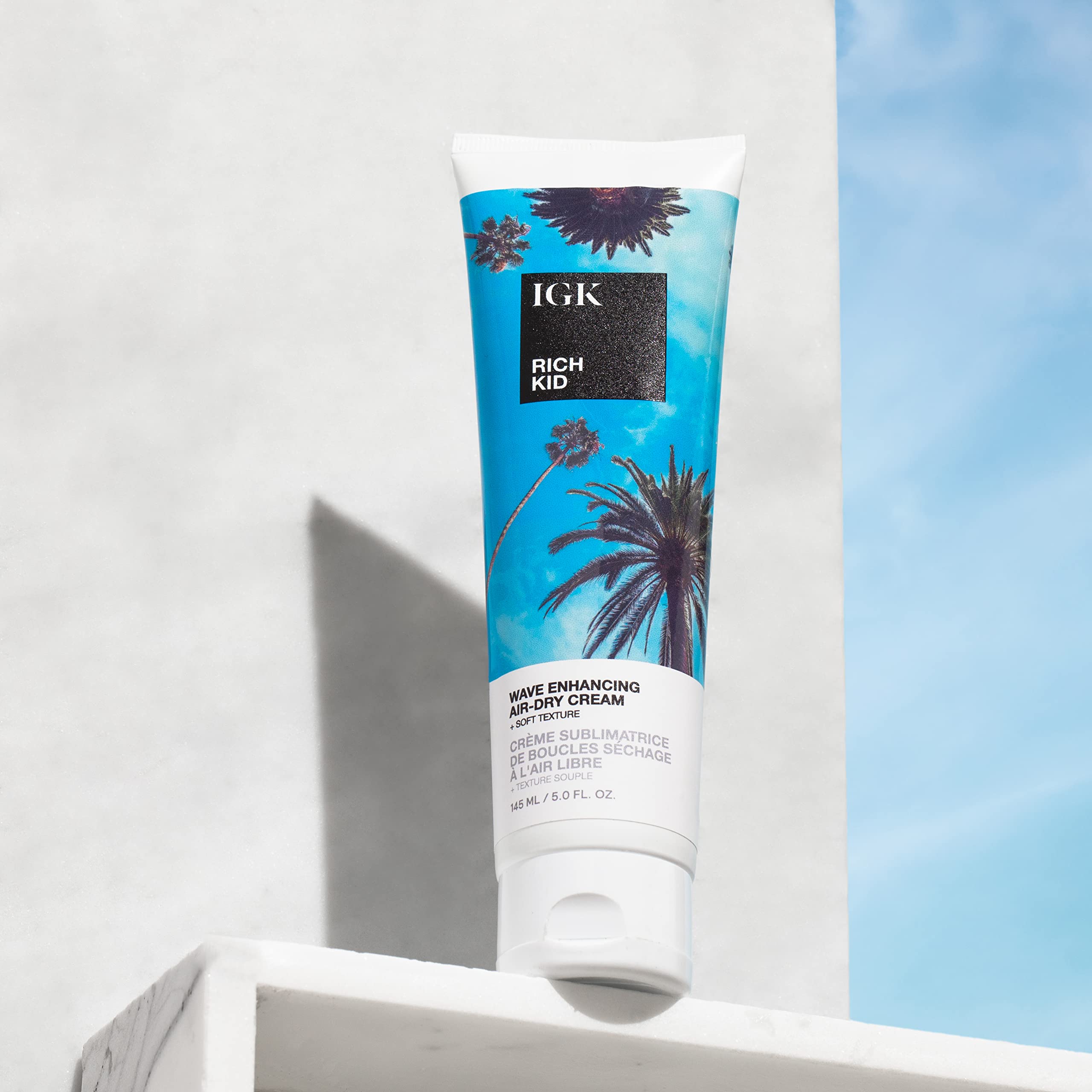 Igk Rich Kid Wave Enhancing Air-Dry Cream  Hold + Texture + Shine  Vegan + Cruelty Free  5 Oz