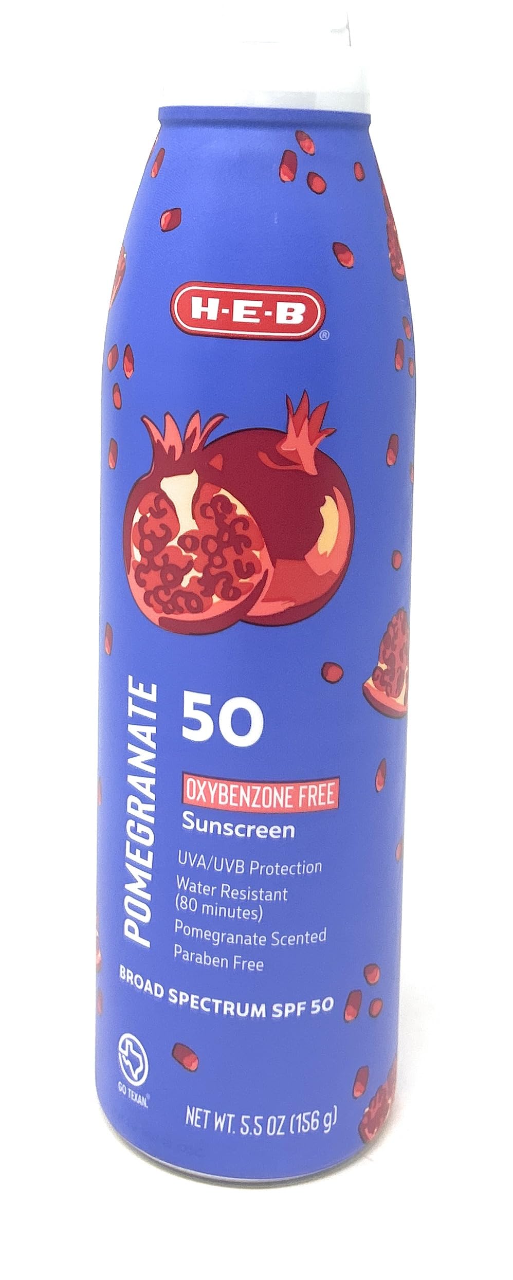 HEB Pomegranate Scented Sunscreen Spray  SPF 505.5oz bottle