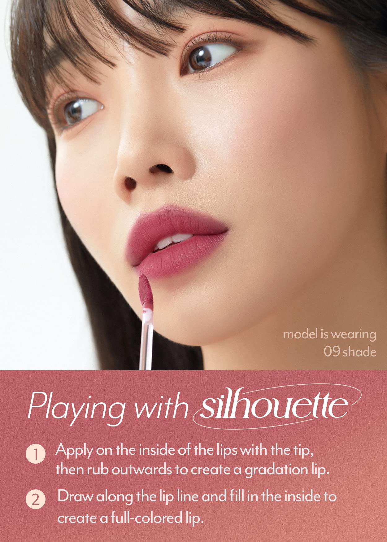 I'M MEME Matte Velvet Tint - Lip Silhouette 08 Granny Pink (Light Pink Shade) | Vivid Color, Long Lasting, Moisturizing & Hydrat