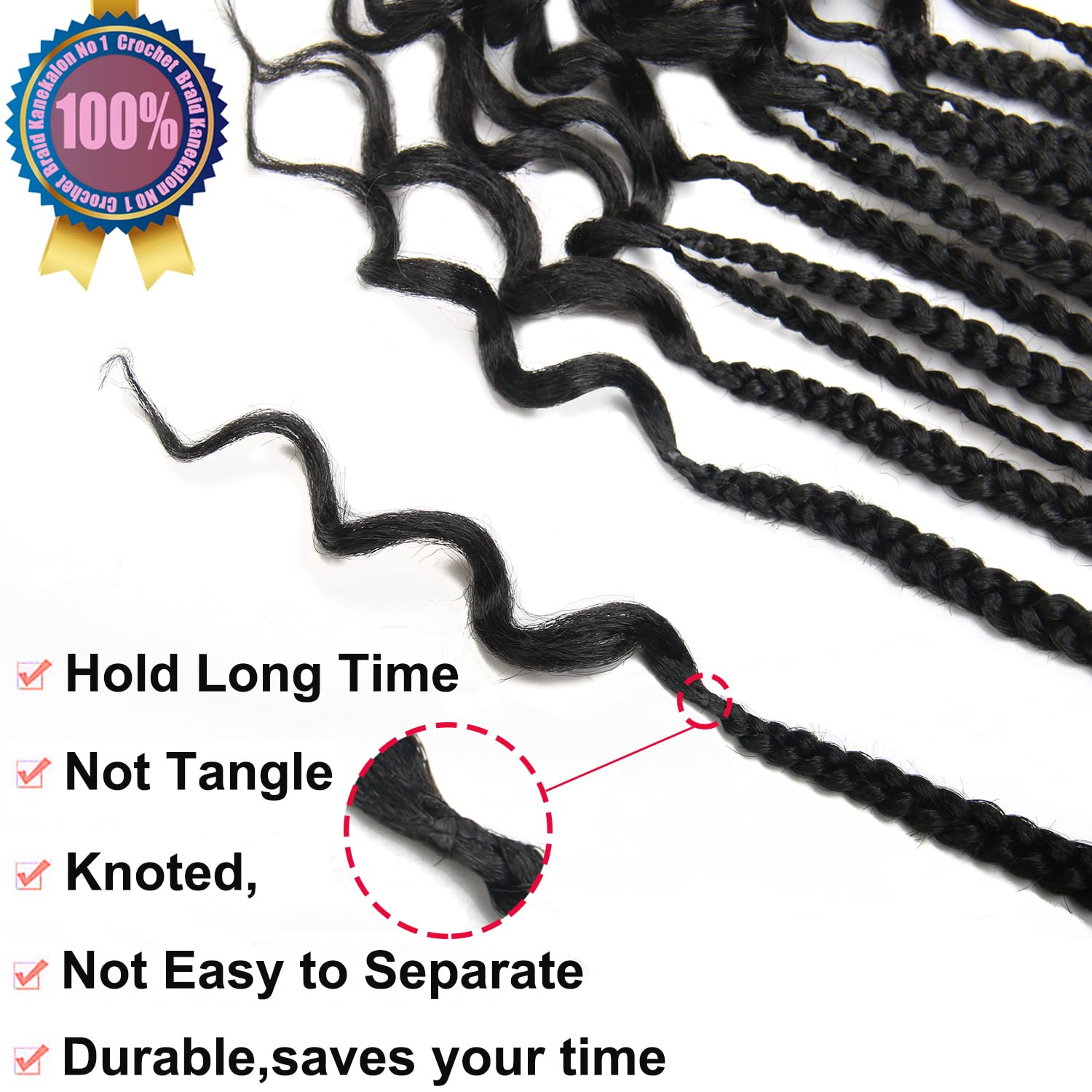 Crochet Box Braids Crochet Hair 14Inch Crochet Box Braids Hair Black Box Braids Hair With Curly Ends Crochet Braids Hair For Bla
