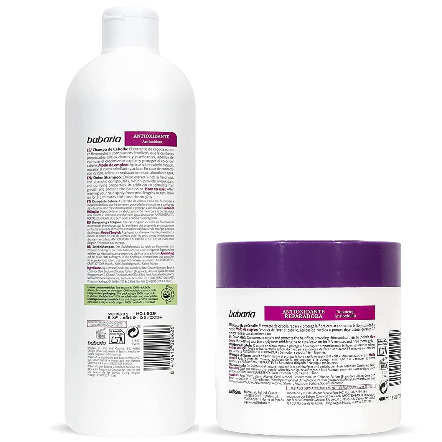 Babaria Onion Set Shampoo And Hair Mask