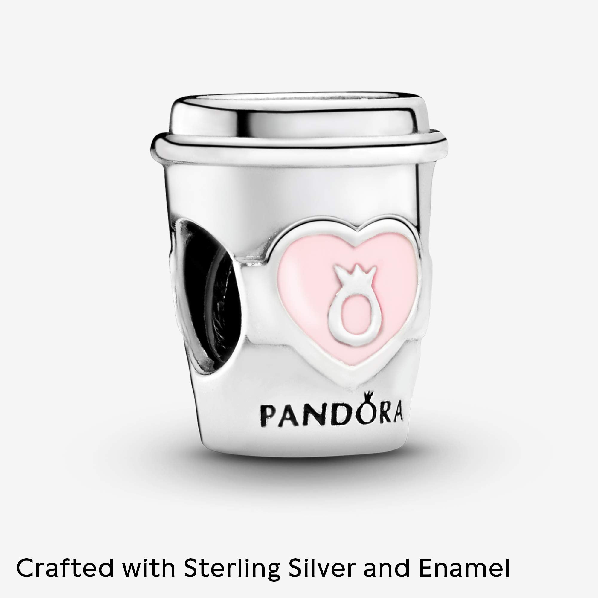Pandora Jewelry Take a Break Coffee Cup Charm - Fun, Original Charm Charm Bracelets - Perfect Charm for Mom, Sister, Daughter &