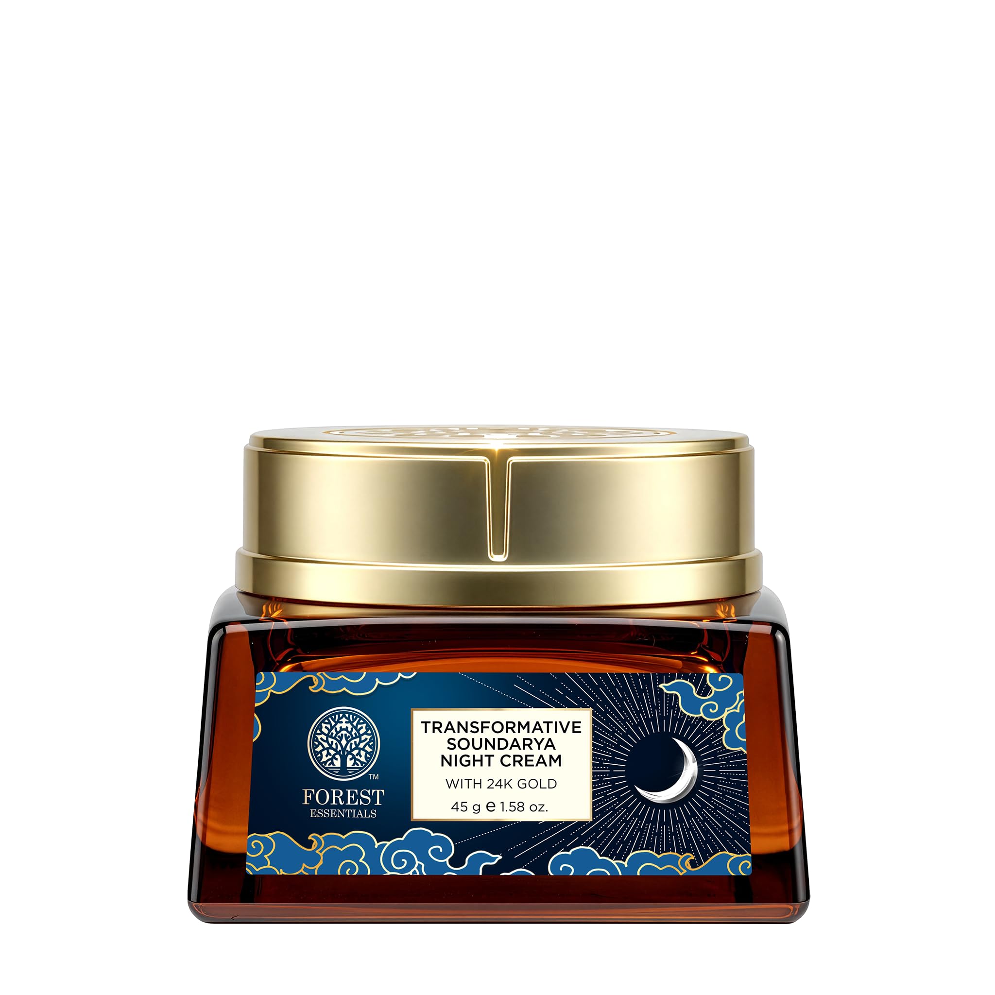 Forest Essentials Transformative Soundarya Anti Ageing Night Cream With 24K Gold | For Dry & Dehydrated Skin | With Bakuchiol & 