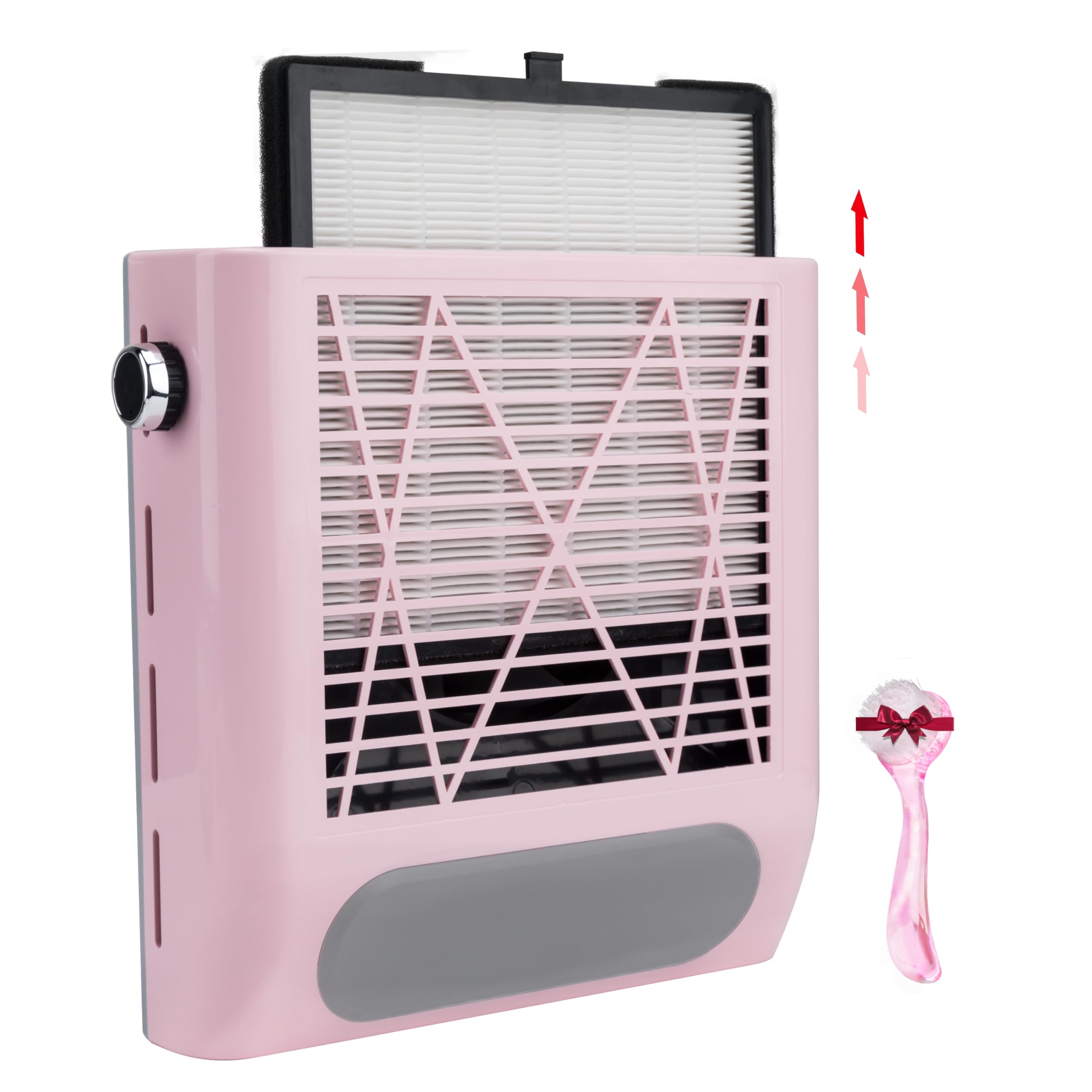 CoFashion Nail Dust Collector for Acrylic Nails Vacuum Machine 80W Adjustable Nail Vacuum Dust Collector Electric Nails Filter f