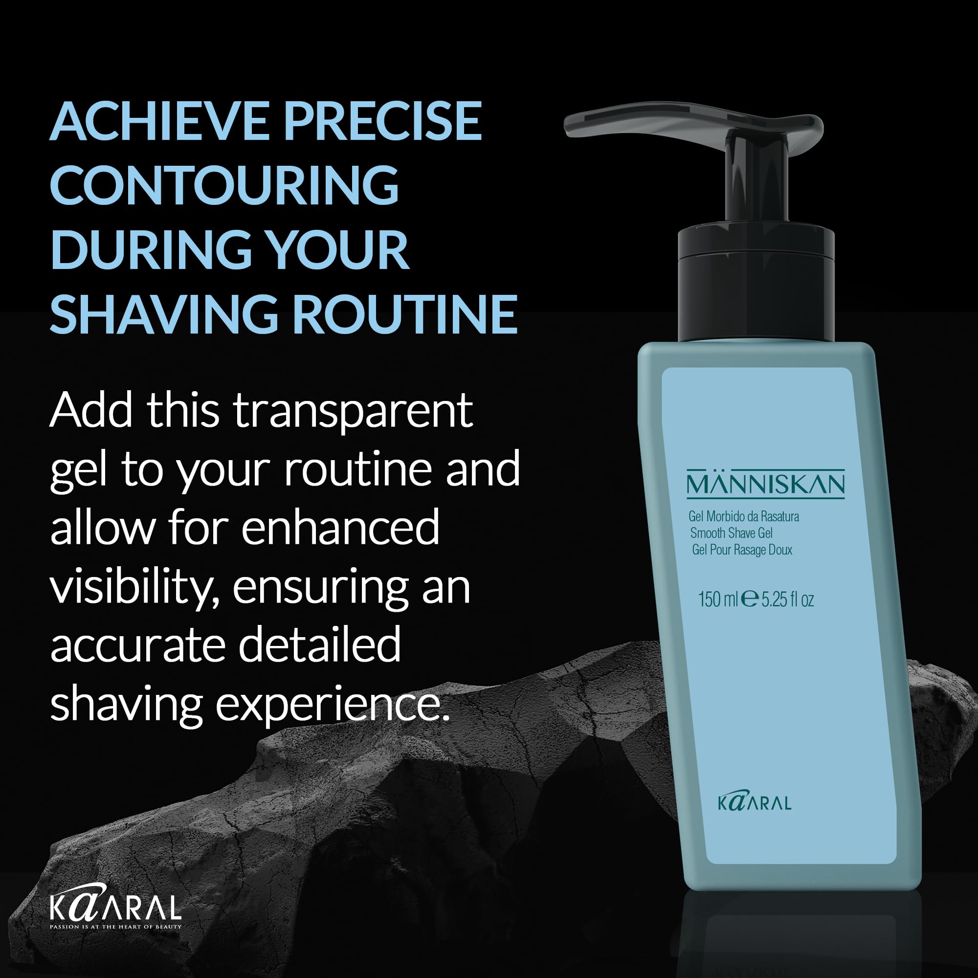 Mnniskan Smooth Shave Gel, 150ml - Soft, Transparent Gel with Plant Extracts for a Comfortable, Precision Shave