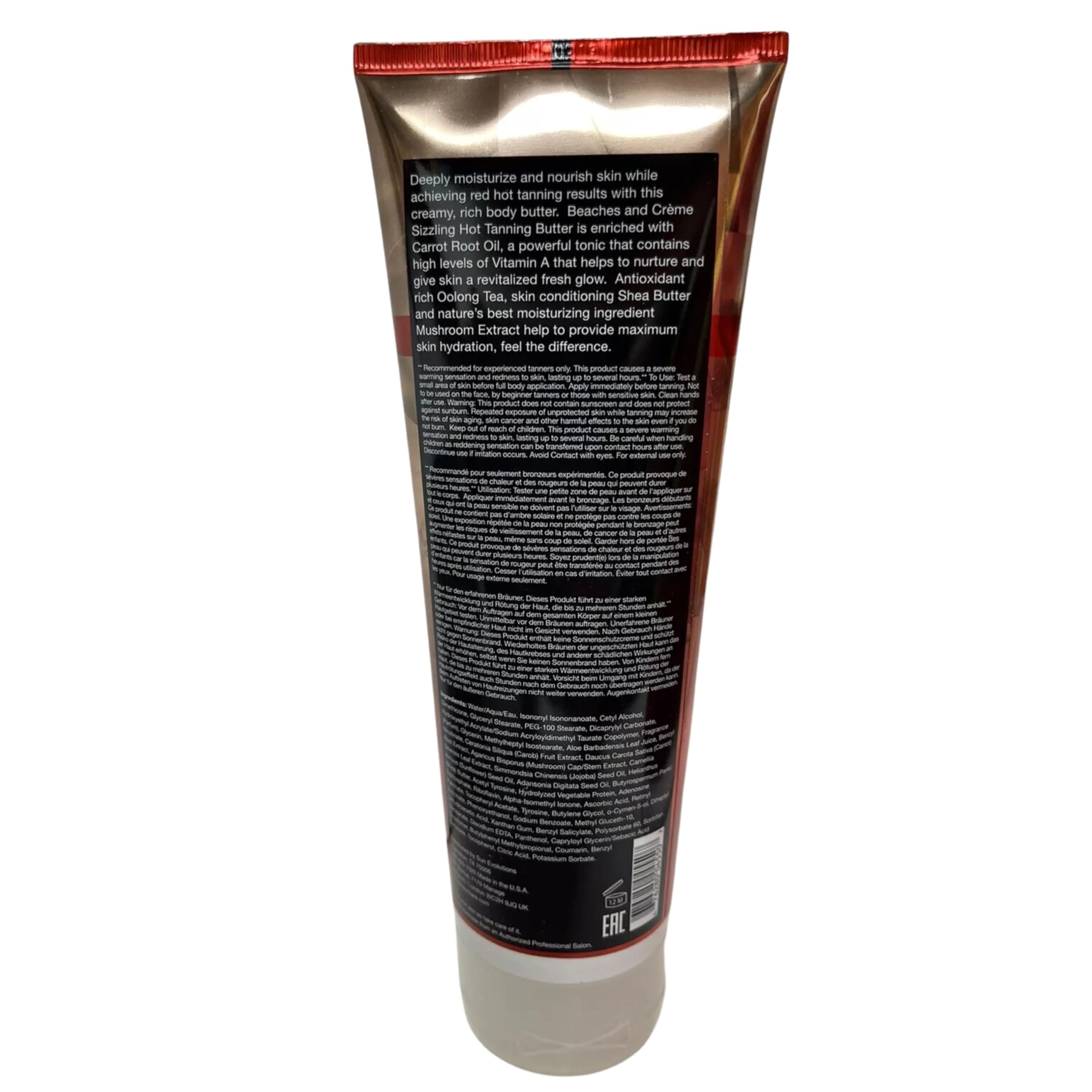 Beaches & creme Sizzling Hot Tanning Butter 85oz