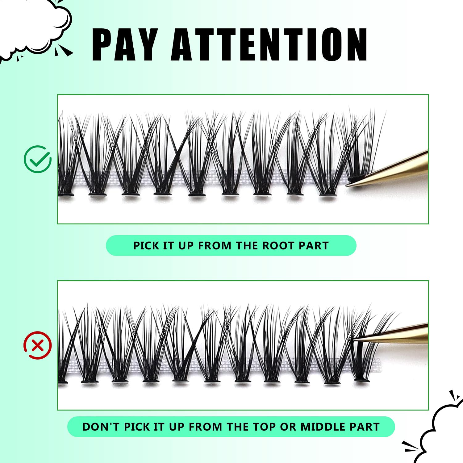 Bodermincer 10D/20D/30D/40D/50D Cluster to Choose Large Tray 240pcs D Curl Individual Cluster Eyelashes False Eyelashes Extensio