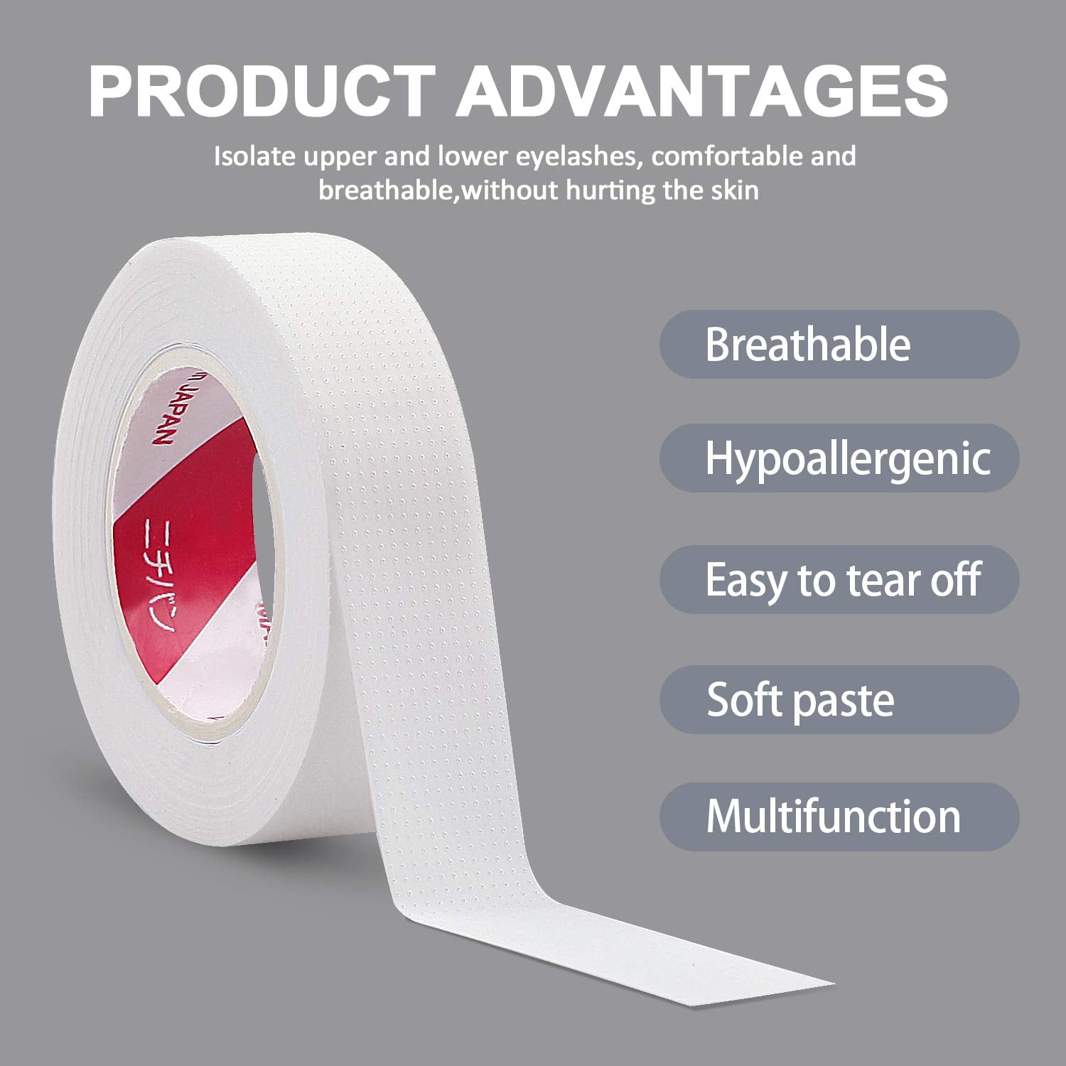 Eyelash Extension Tape, Fenshine 6 Rolls Japan Micropore Medical Soft Tape For Eyelash Extension,Eyelash Extension Supplies 9M E