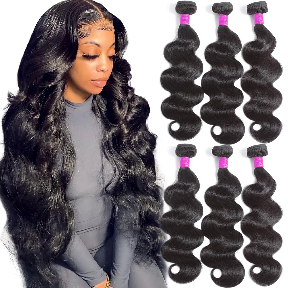 Flady Body Wave 3 Bundles Human Hair 22 24 26 Inch 100% Unprocessed 12A Human Hair Bundles Body Wave 3 Bundles Human Hair Weave 