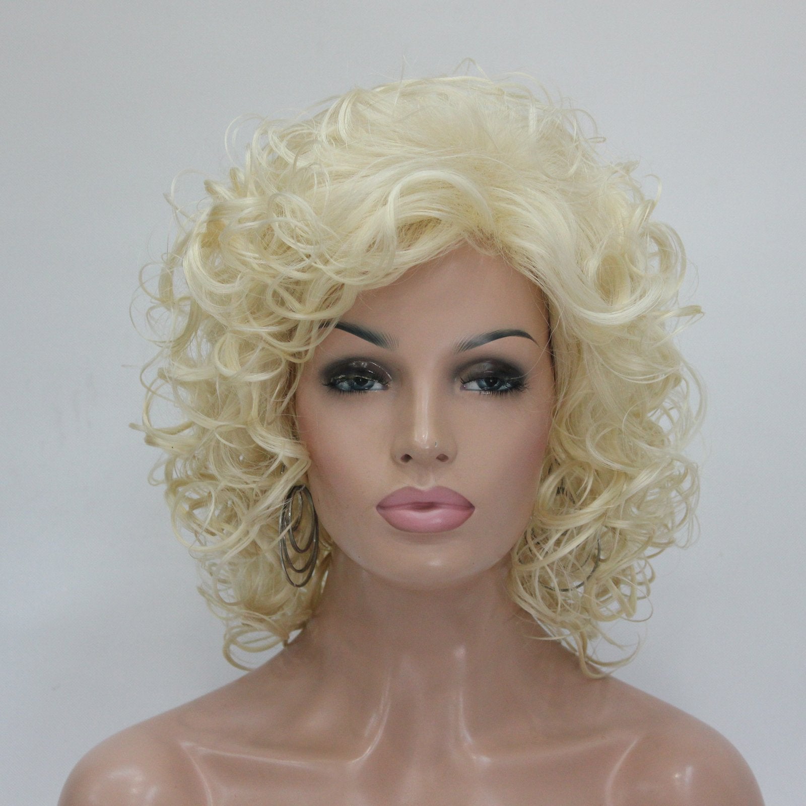 Lydell Short Soft Super Curly Layered Natural Movement Synthetic Wigs (613 Blonde)