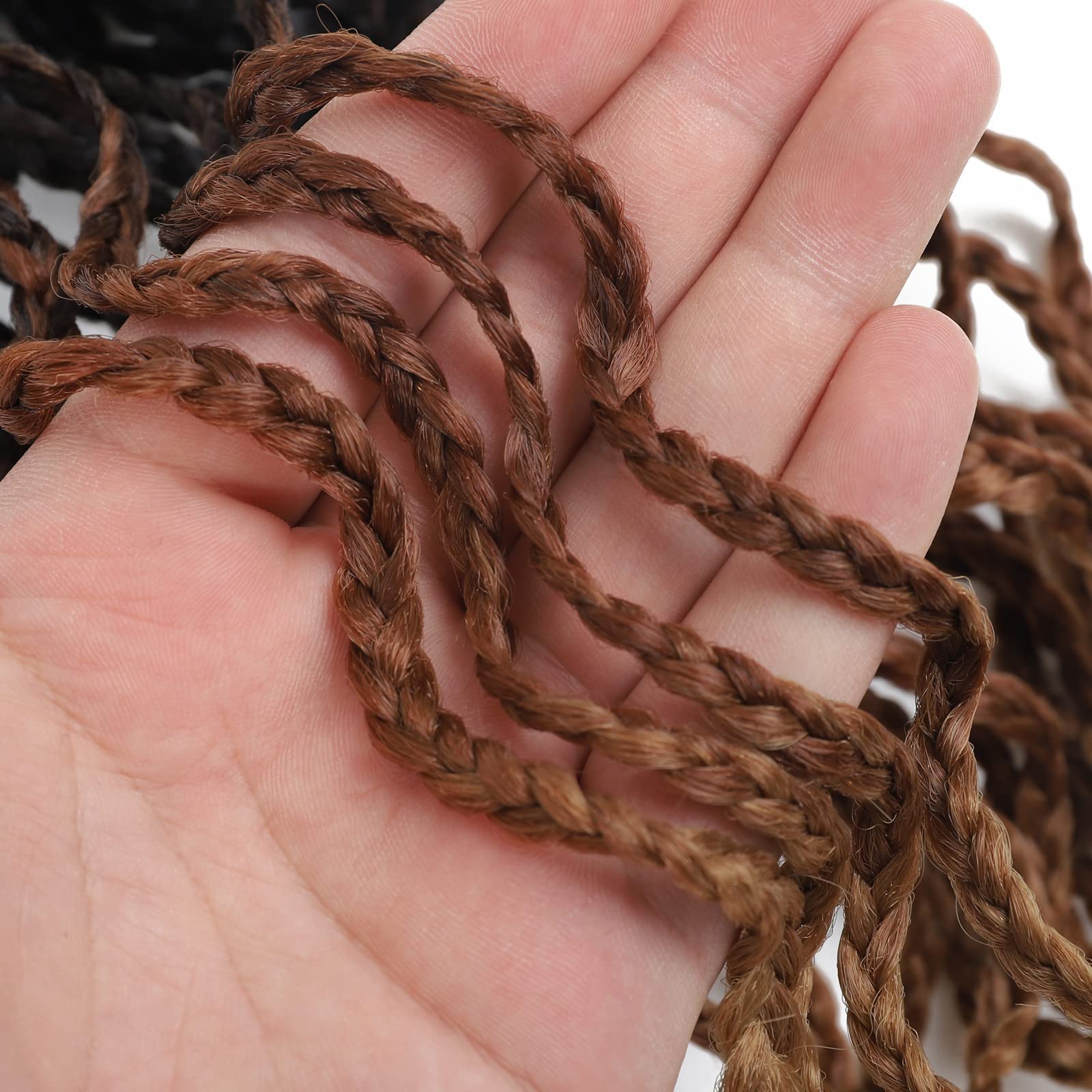 150 Strands Goddess Box Braids Crochet Braids Hair Pre Lopped With Curly Braids Synthetic Kanekalon Braiding Hair 14 Inch 5Packs