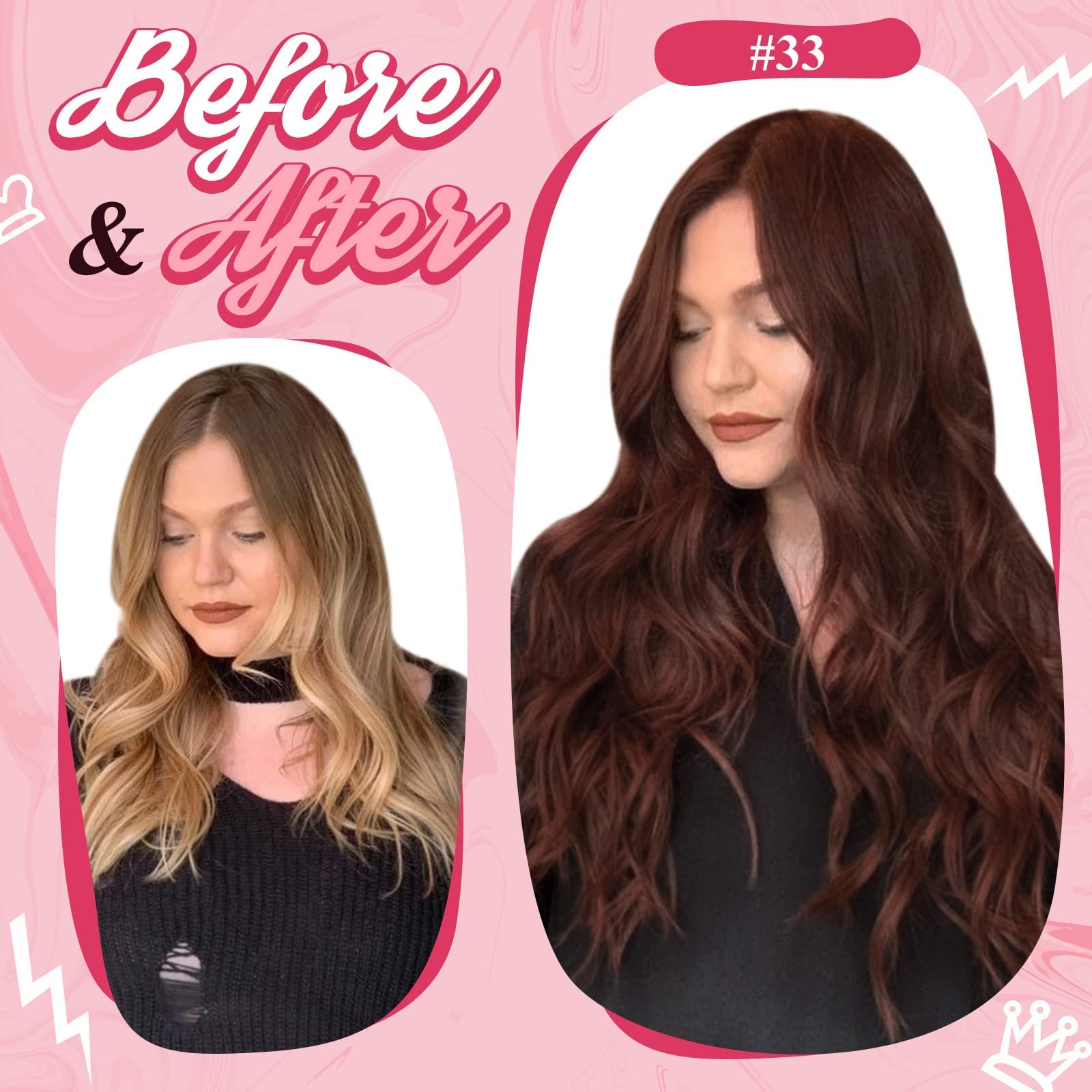 [Short]Sunny Utip Hair Extensions Human Hair Auburn U Tip Hair Extensions Human Hair Dark Auburn Fusion Hair Extensions Human Ha