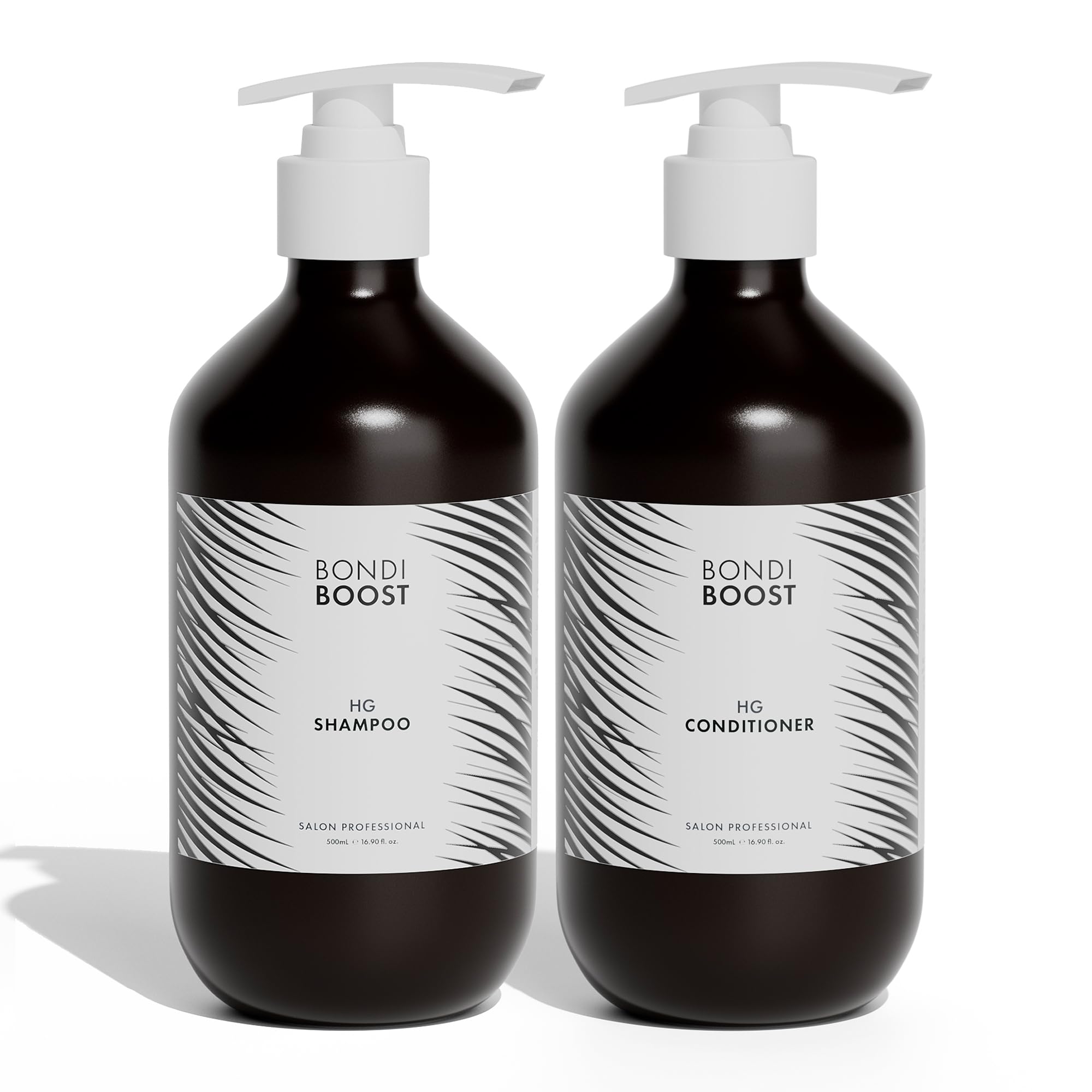 BondiBoost HG Duo Shampoo + Conditioner Bundle [16.90 fl oz each] - Improves Appearance for Thinning Hair - Volumizing + Hydrati