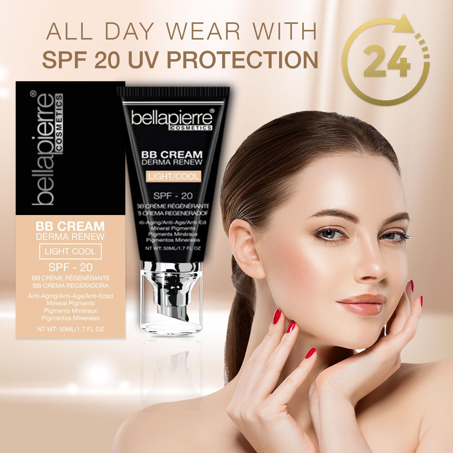 Bellapierre Bb Cream With Spf 20 - Tinted Sunscreen, Concealer, Matte Foundation, & Moisturizing Face Cream | Lightweight Formul