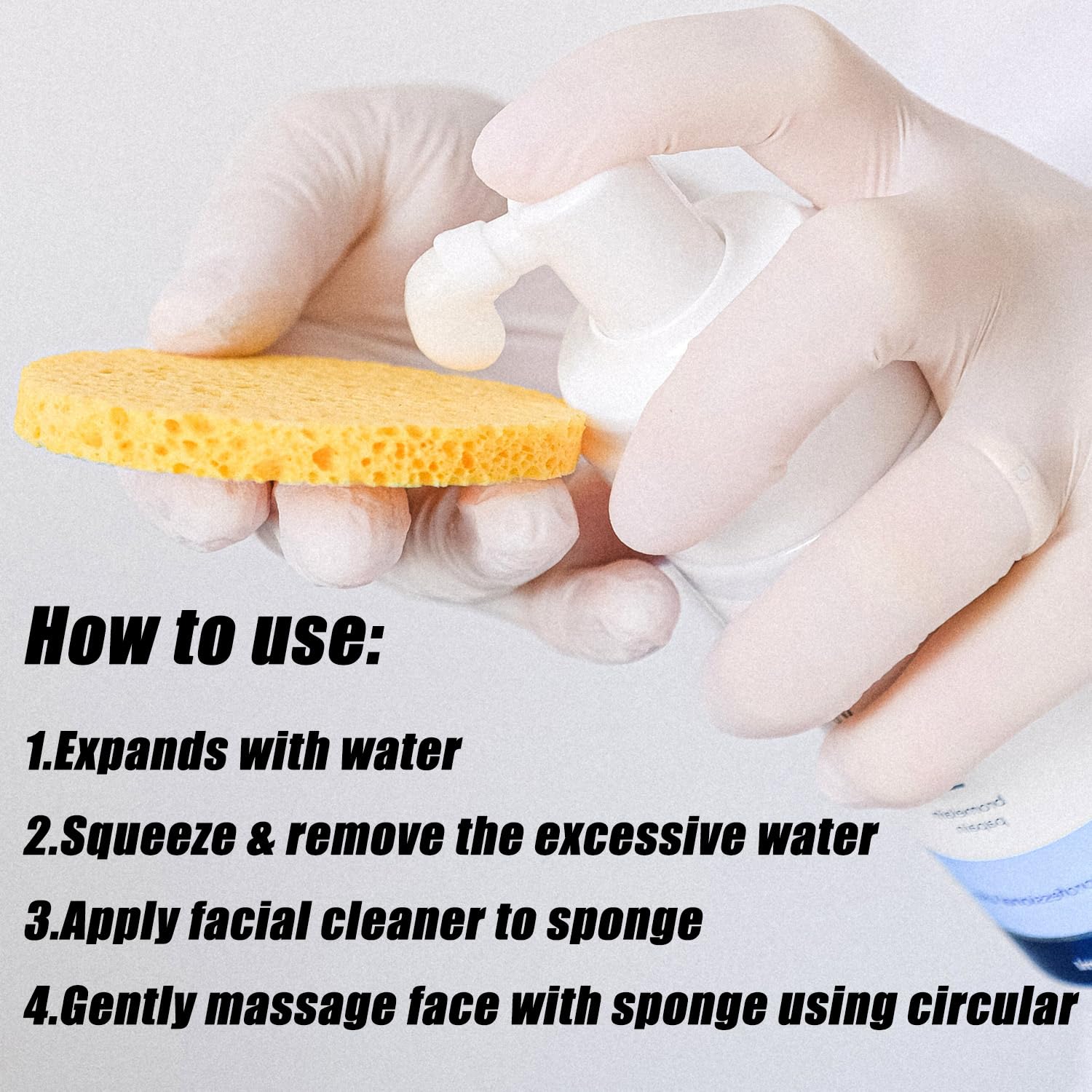 Ocim 15Pcs Compressed Facial Sponges ;Face Sponge For Washing Cleansing And Exfoliating Estheticians With Travel Case,Yellow