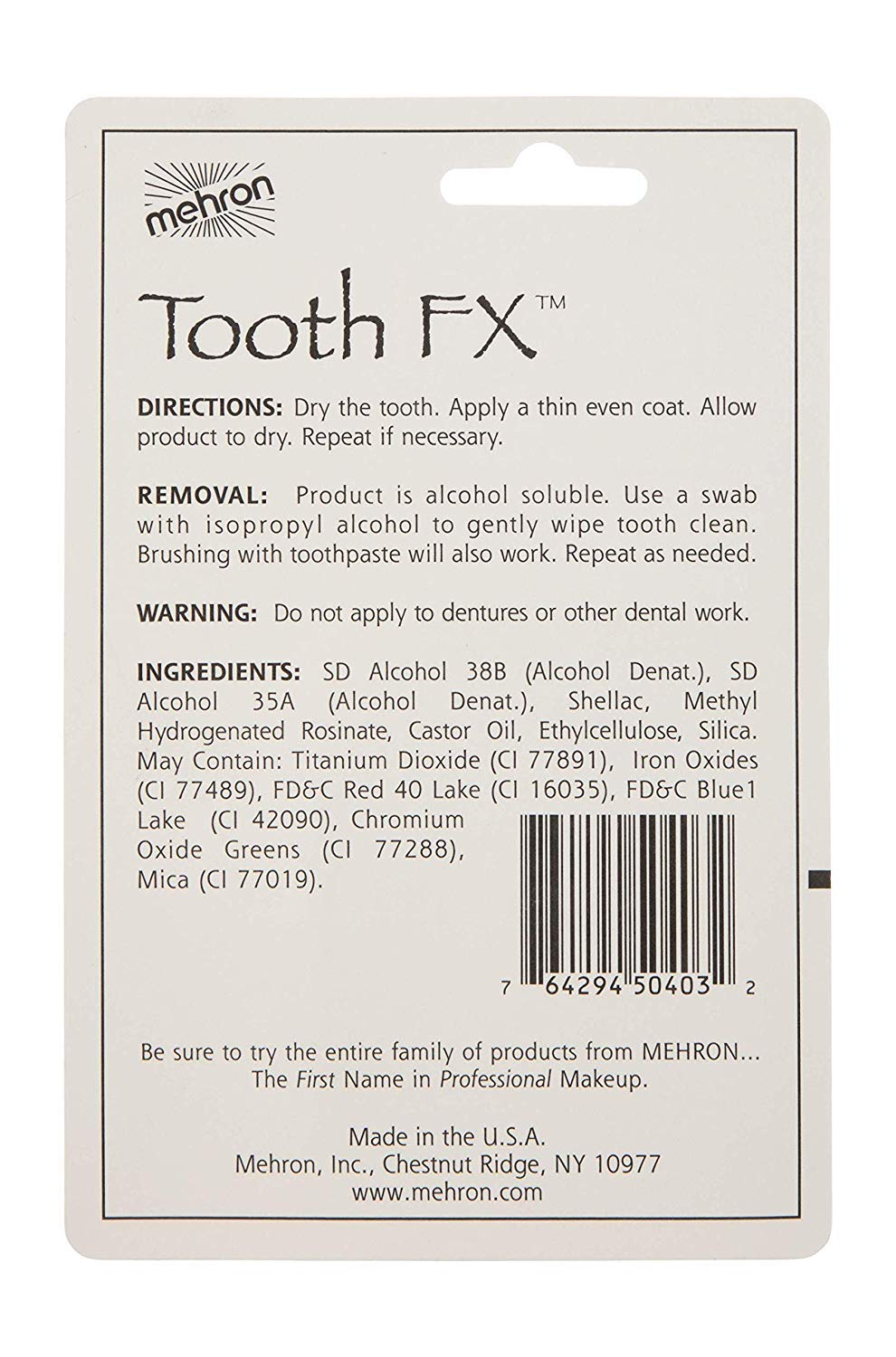 Mehron Makeup Tooth FX with Brush (.25 ounce) (Blood Red)
