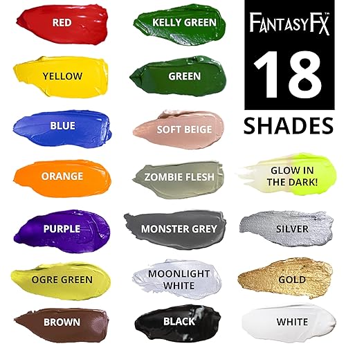 Mehron Makeup Fantasy Fx Cream Makeup  Water Based Halloween Makeup  Red Face Paint & Body Paint For Adults 1 Fl Oz (30Ml) (Red)