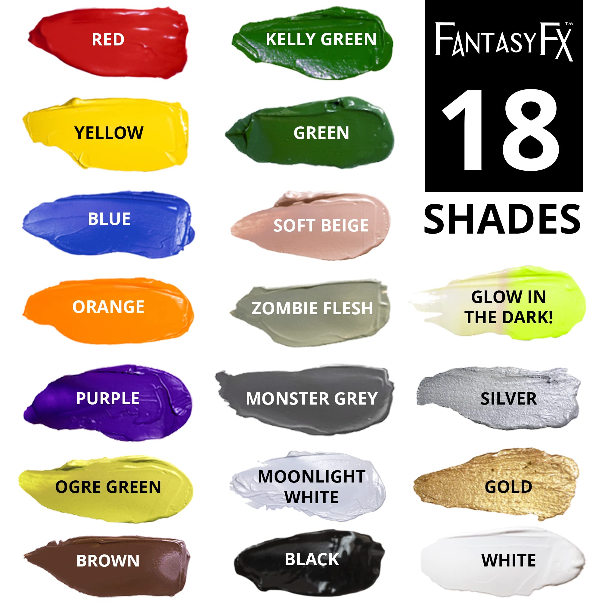Mehron Makeup Fantasy Fx Cream Makeup  Water Based Halloween Makeup  Moonlight White Face Paint & Body Paint For Adults 1 Fl Oz