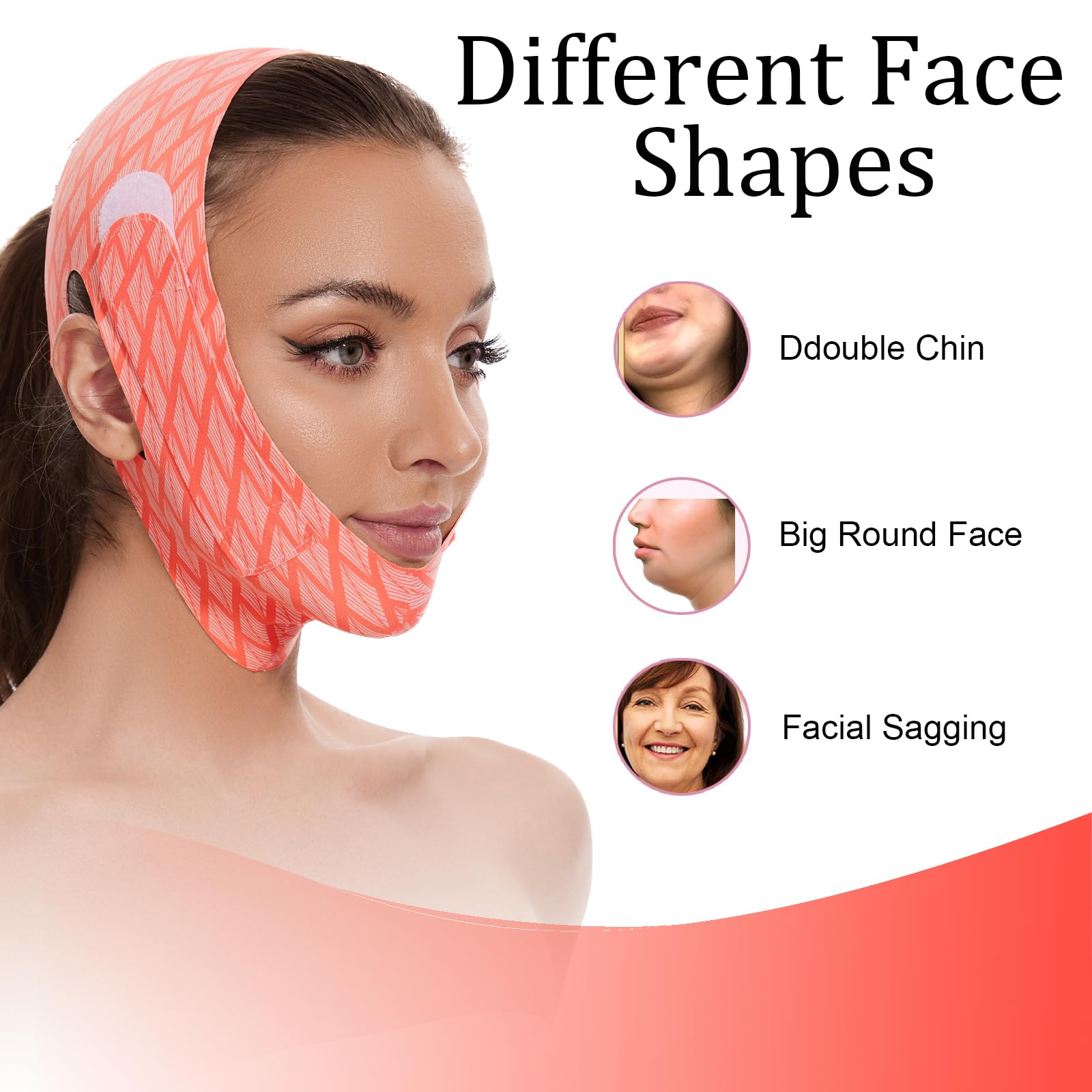 Edcbmb V Line Mask Double Chin Reducer Strap Eliminator Remover Prevent Sagging Shaped Face Belt Slimming For Sleeping Women Jaw