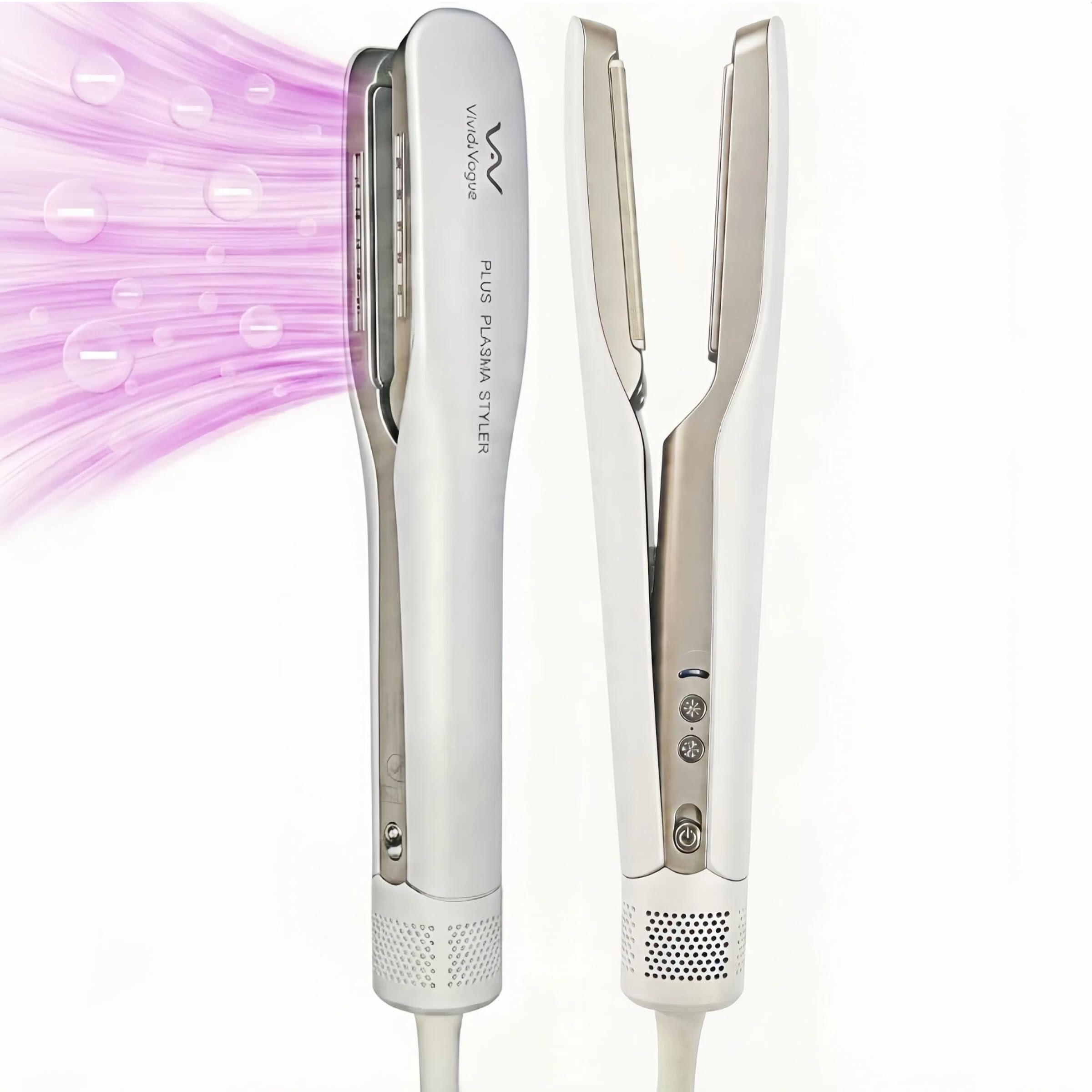 VAV 2in1 Flat Iron and Hair Straightener,Fast Heat,Adjustable Temp