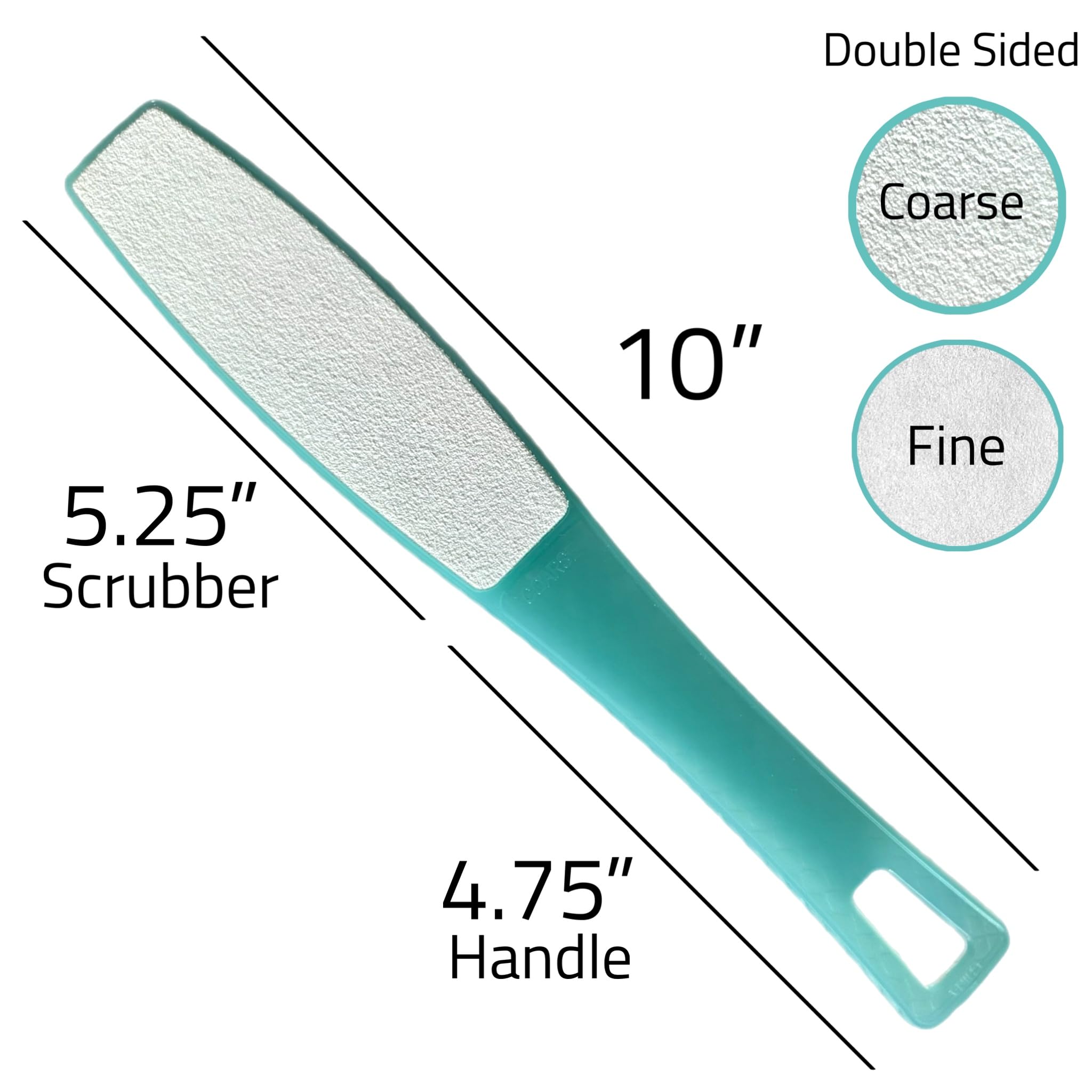 3 ALAZCO Double Sided Foot File Pumice Ergonomic Handle Scrubber Immediate Result Smooth Feet Heel Scraper Exfoliate Buffer Dead