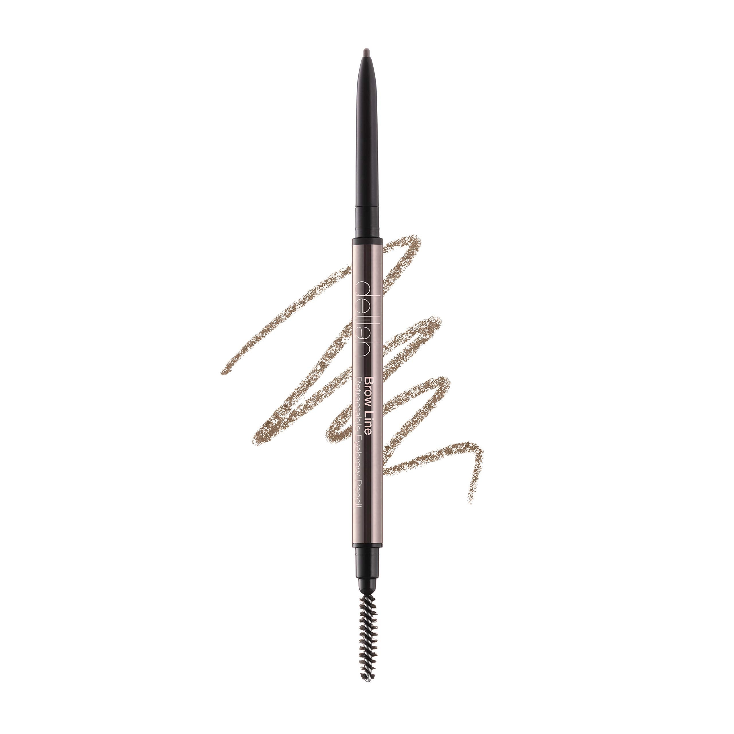 Brow Line Retractable Eyebrow Pencil With Brush - Ash By Delilah For Women - 0.002 Oz Eyebrow