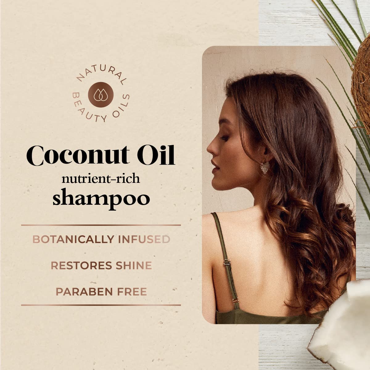 Oliology Coconut Oil Shampoo - Nutrient Rich Shampoo Restores Damaged & Lifeless Hair | Botanically Infused | Provides Intense S