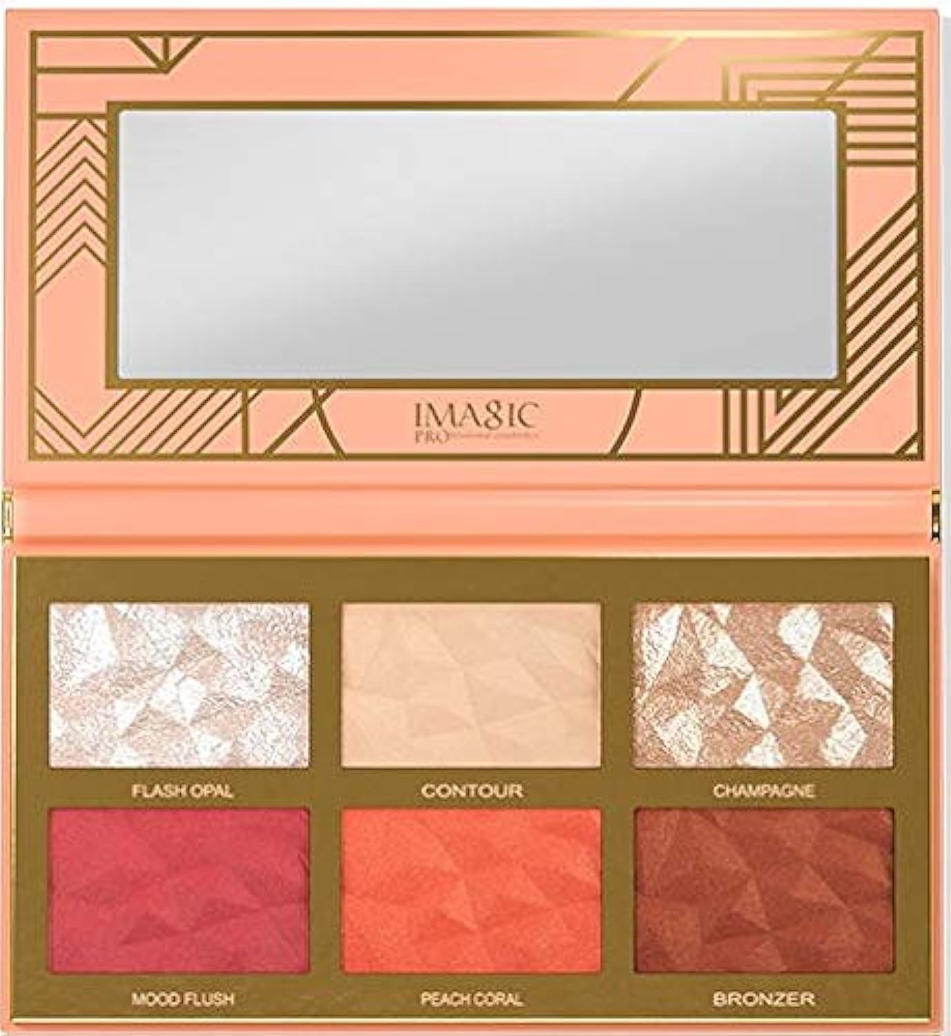 Gujas Imagic 6 Colors Highlighter Blush And Contour Palette