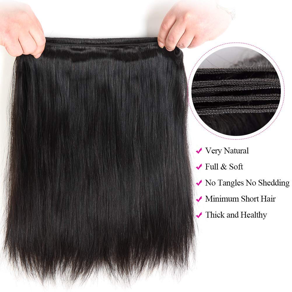 Fashion Vila Straight Bundles Human Hair Brazilian Virgin Human Hair 3 Bundles 22 24 26 Inch 100% Unprocessed Straight Human Hai