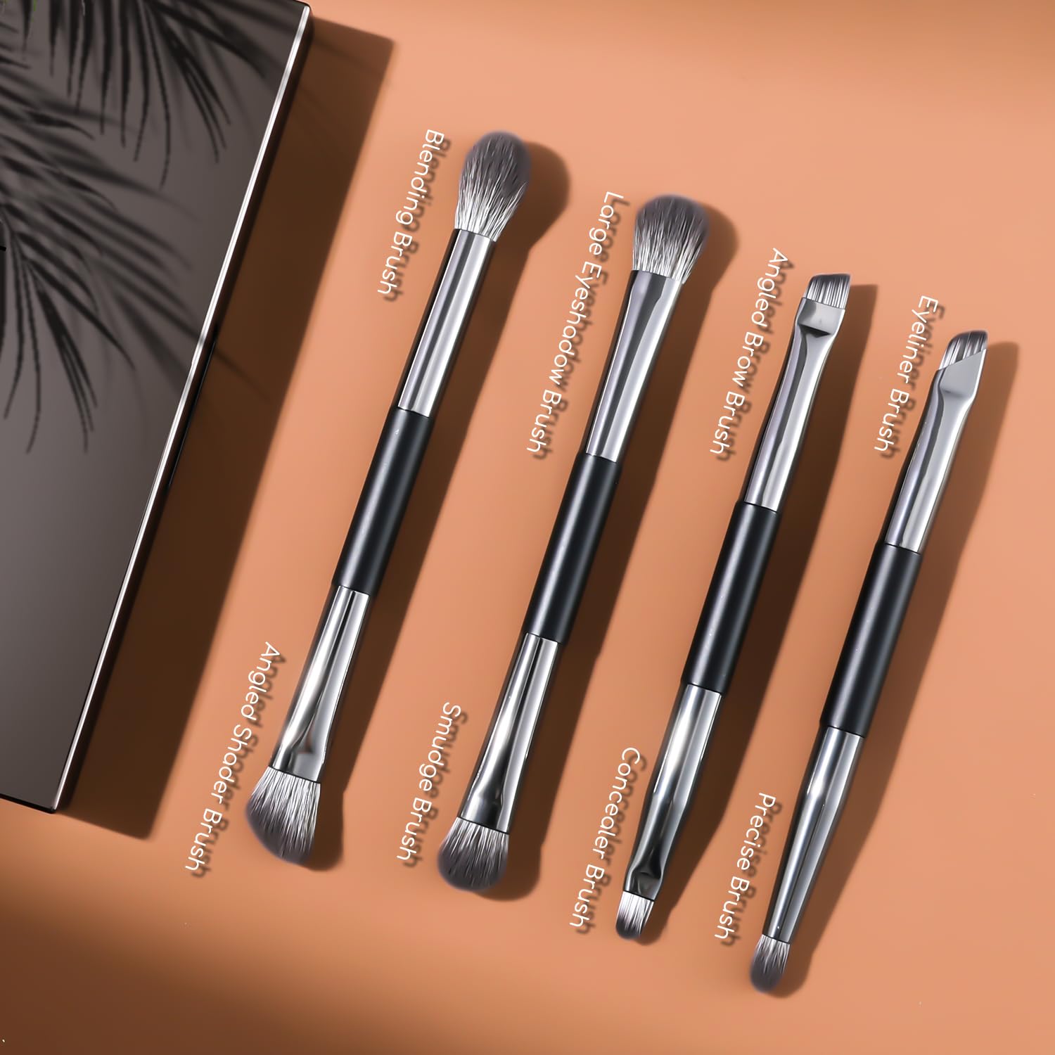 Energy Travel Eye Makeup Brush Set Eyeshadow Eye Blending Eyeliner Under Eye Concealer Eye Brow Smudge Makeup Kit With Portable