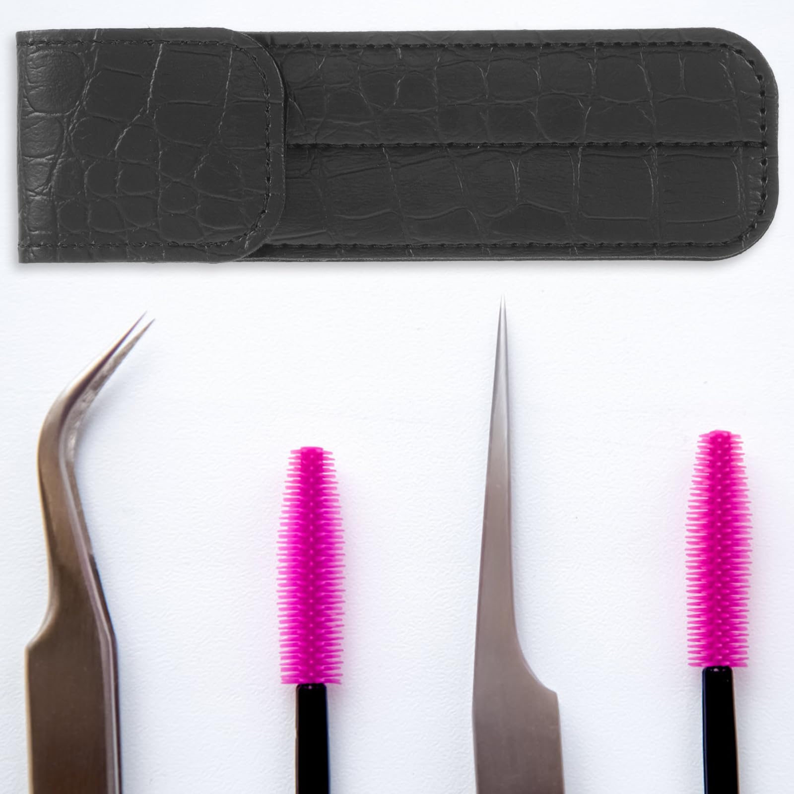 Angoily Magnetic Tool Tweezer Holder Lash Tweezer Lashes Para Uas Nail Art Tools Lash Tool Makeup Organizer Bag Tweezer Case Emp