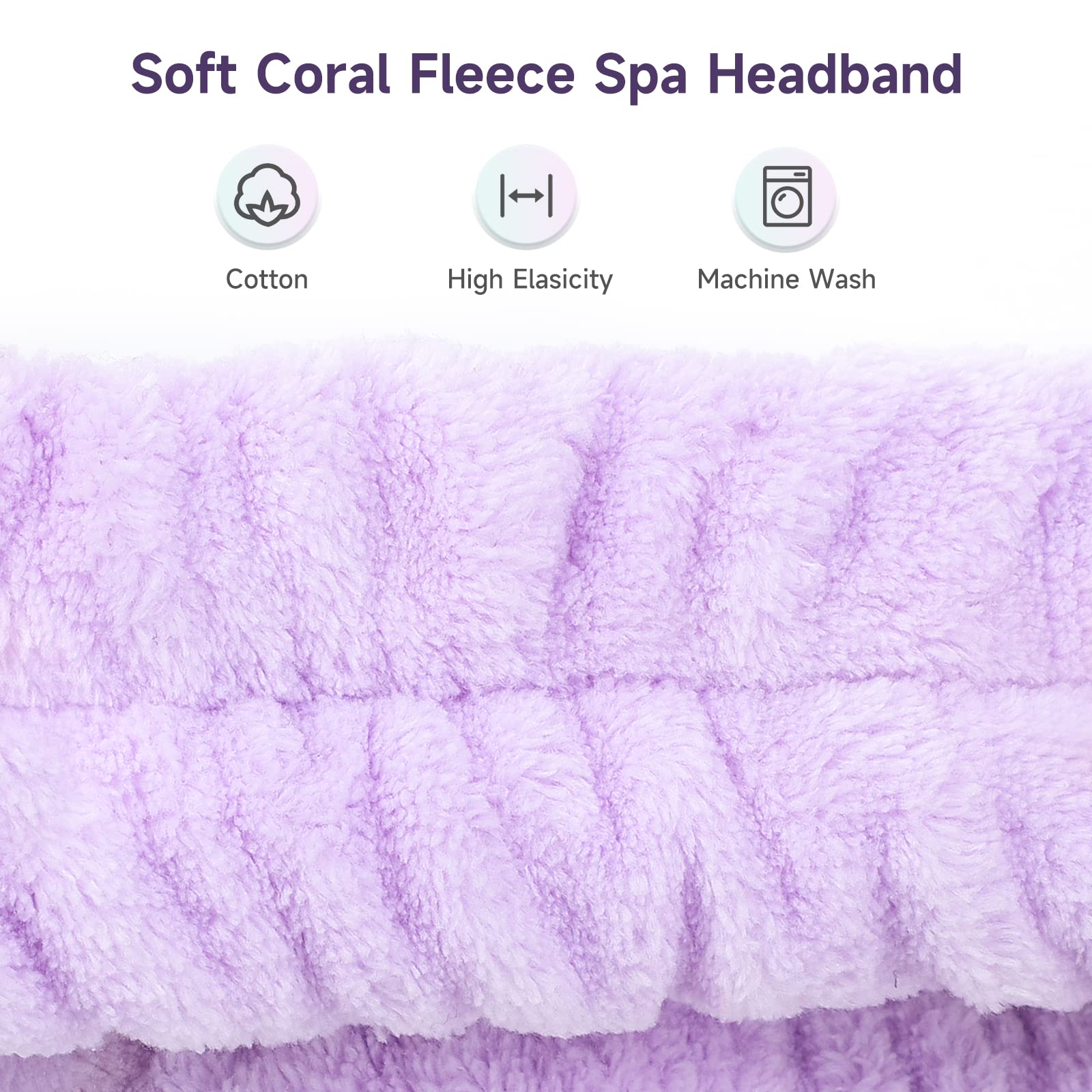 Wsyub Spa Headband, 8Pcs Makeup Headband,Headband For Washing Face, Shower Skin Care Fluffy Spa Headband For Woman Girl Teens Sl