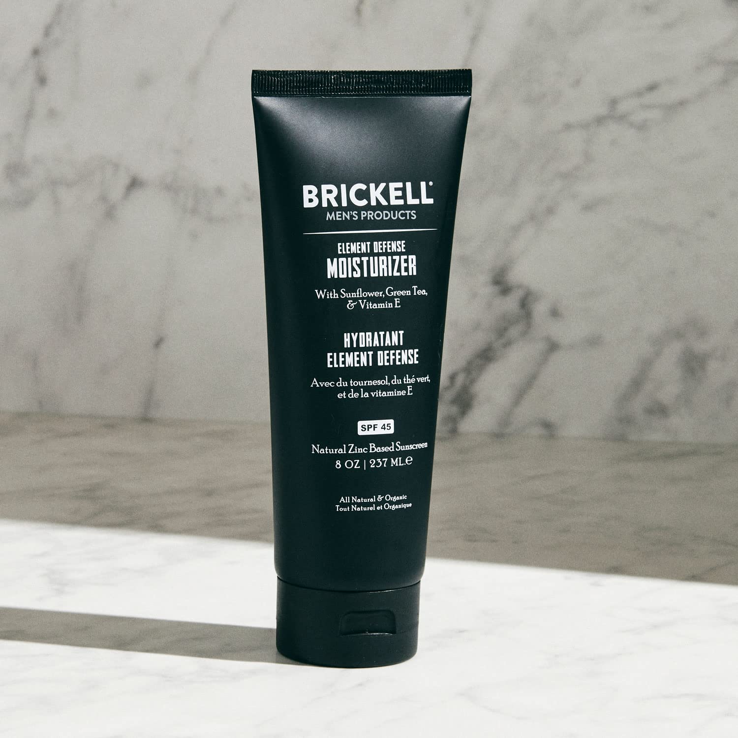 Brickell Men'S Element Defense Spf45 Moisturizer For Men, Natural & Organic, Zinc Oxide Mineral Sunscreen, Hydrates And Protects