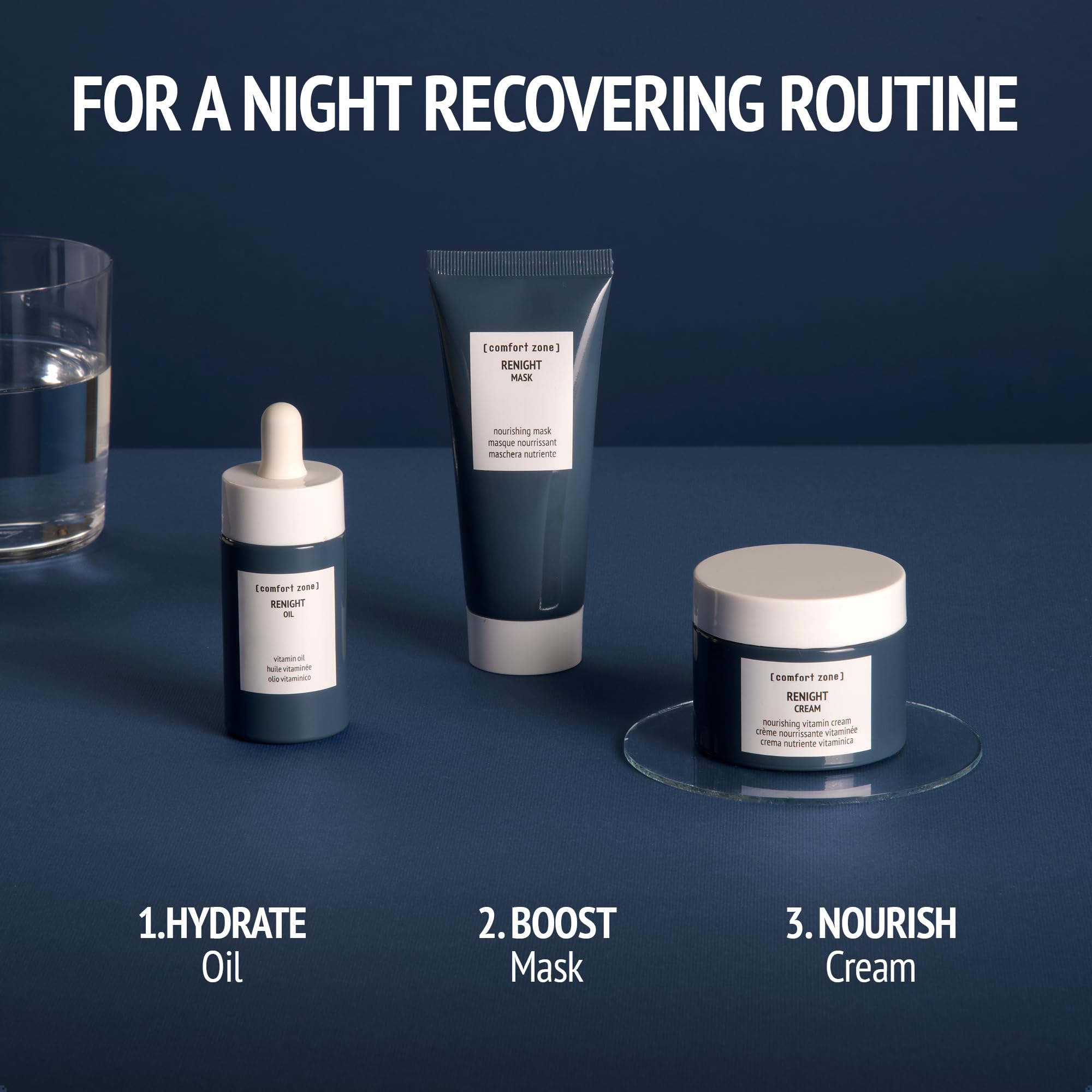 Comfort Zone ] Renight Nourishing Vitamin Face Oil, Double Hydrating Action For Silky Texture, Night Treatment, 1 fl. oz.