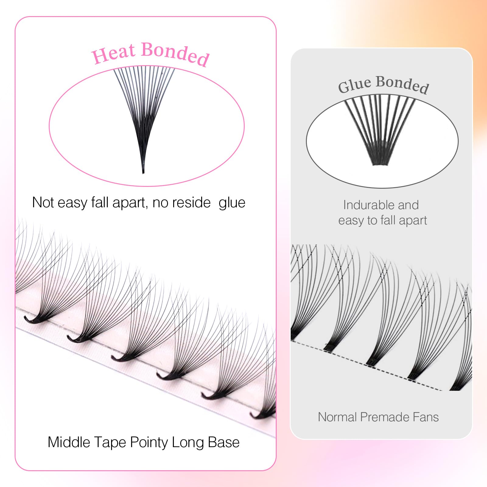 Emeda 320 Fans Bulk Premade Lash Fans 12D 14D 16D 18D 20D Pointy Base Premade Fans Eyelash Extensions Stable D Curl Pre Fanned V