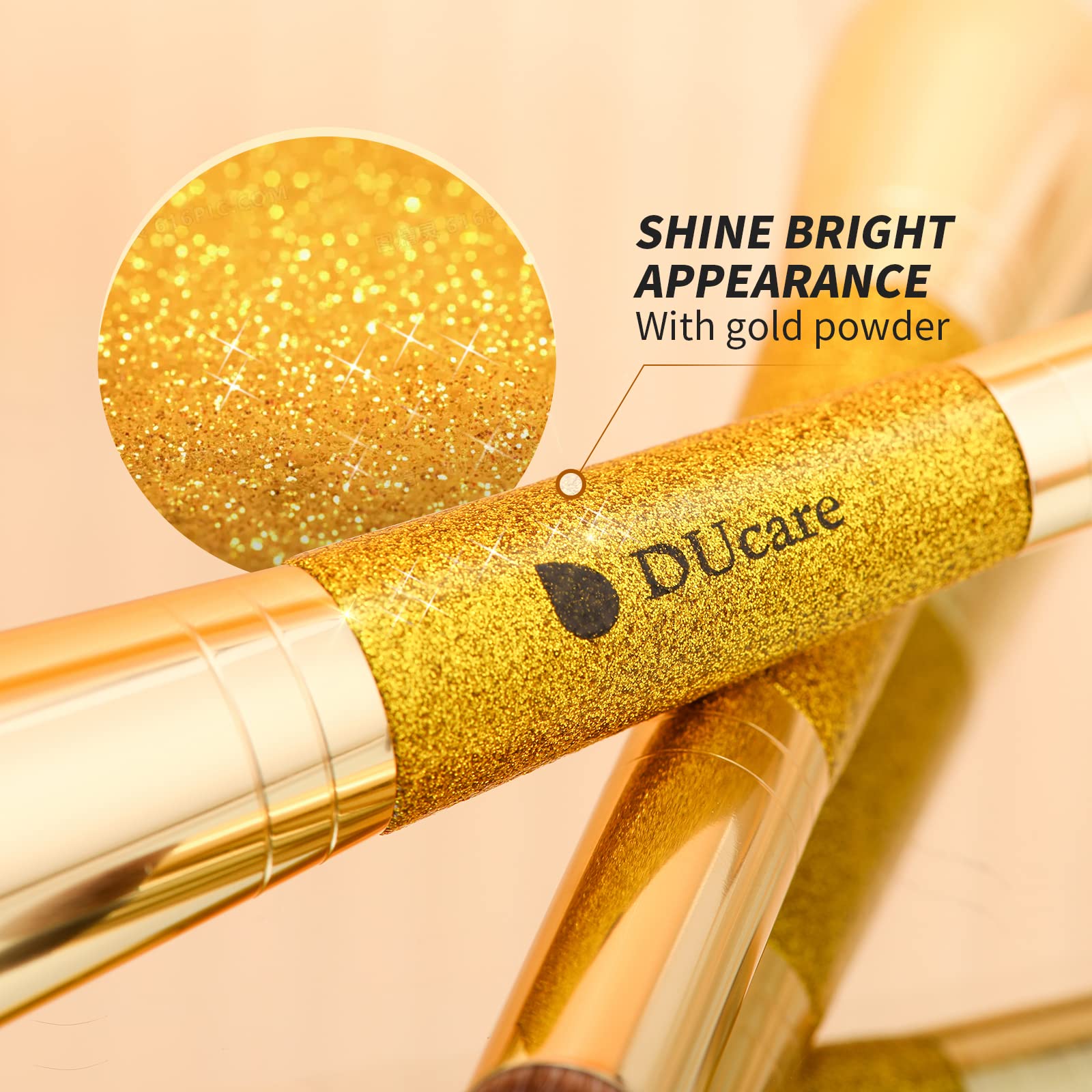 Ducare Makeup Brushes Double Ended Foundation Powder Brush Concealer Brush Perfect For Rounded Taperd Liquid, Cream, Powder,Blen