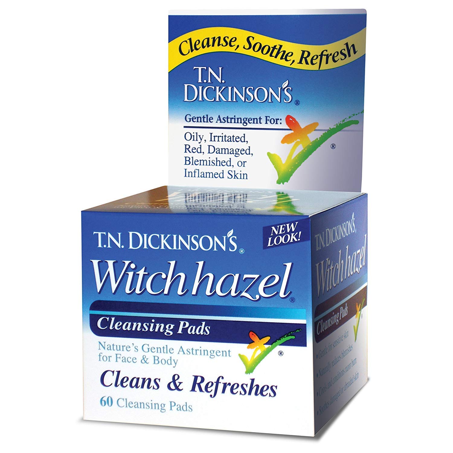 T.N. Dickinson: Witch Hazel Cleansing Ct, 60 Ct (5 Pack)